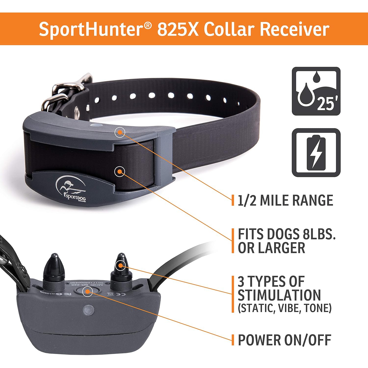 Appareil d'entraînement à distance milieu de gamme SD-825X de SportDOG Brand pour chiens sportifs