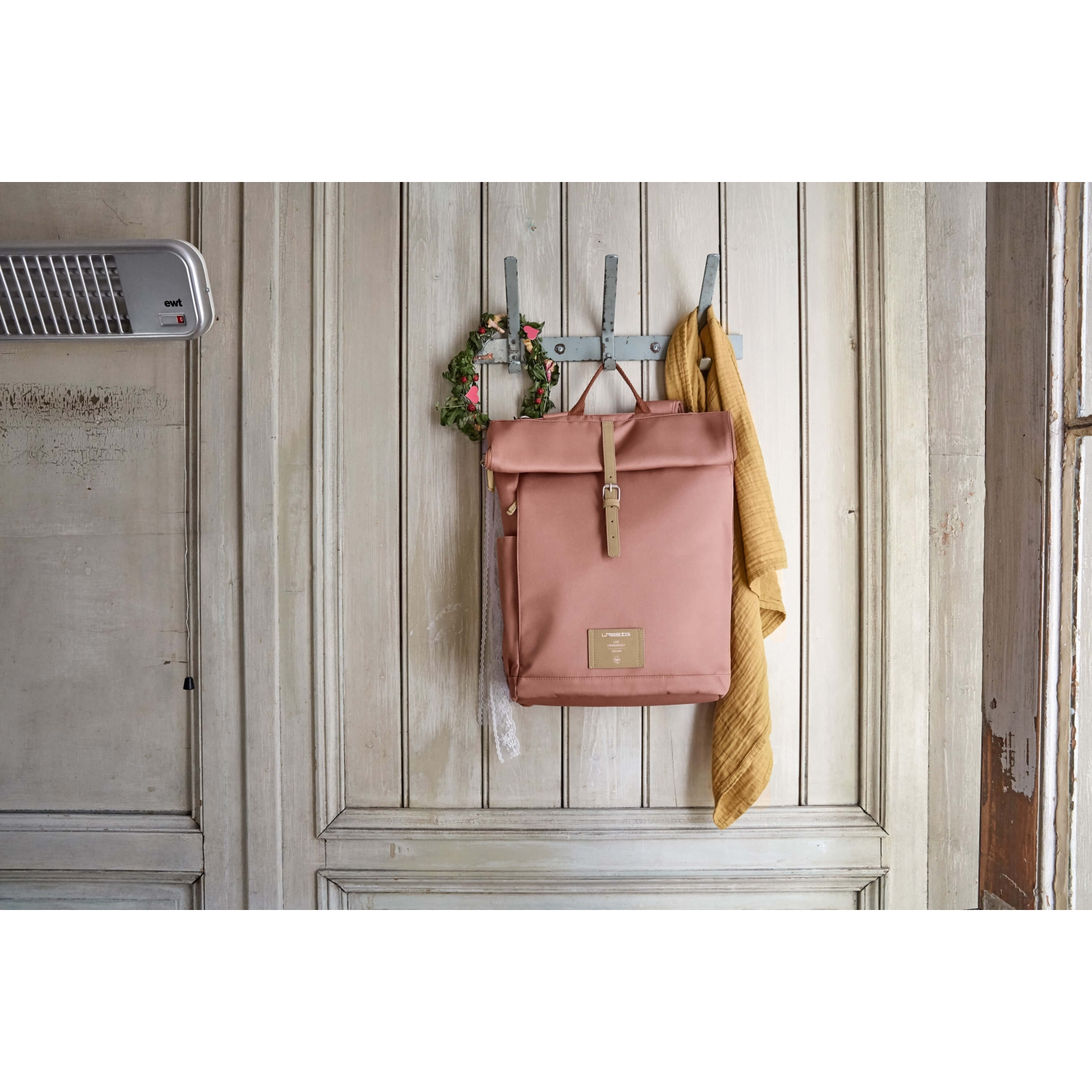 Lassig - Green Label - Rolltop Backpack Diaper Bag -Cinnamon