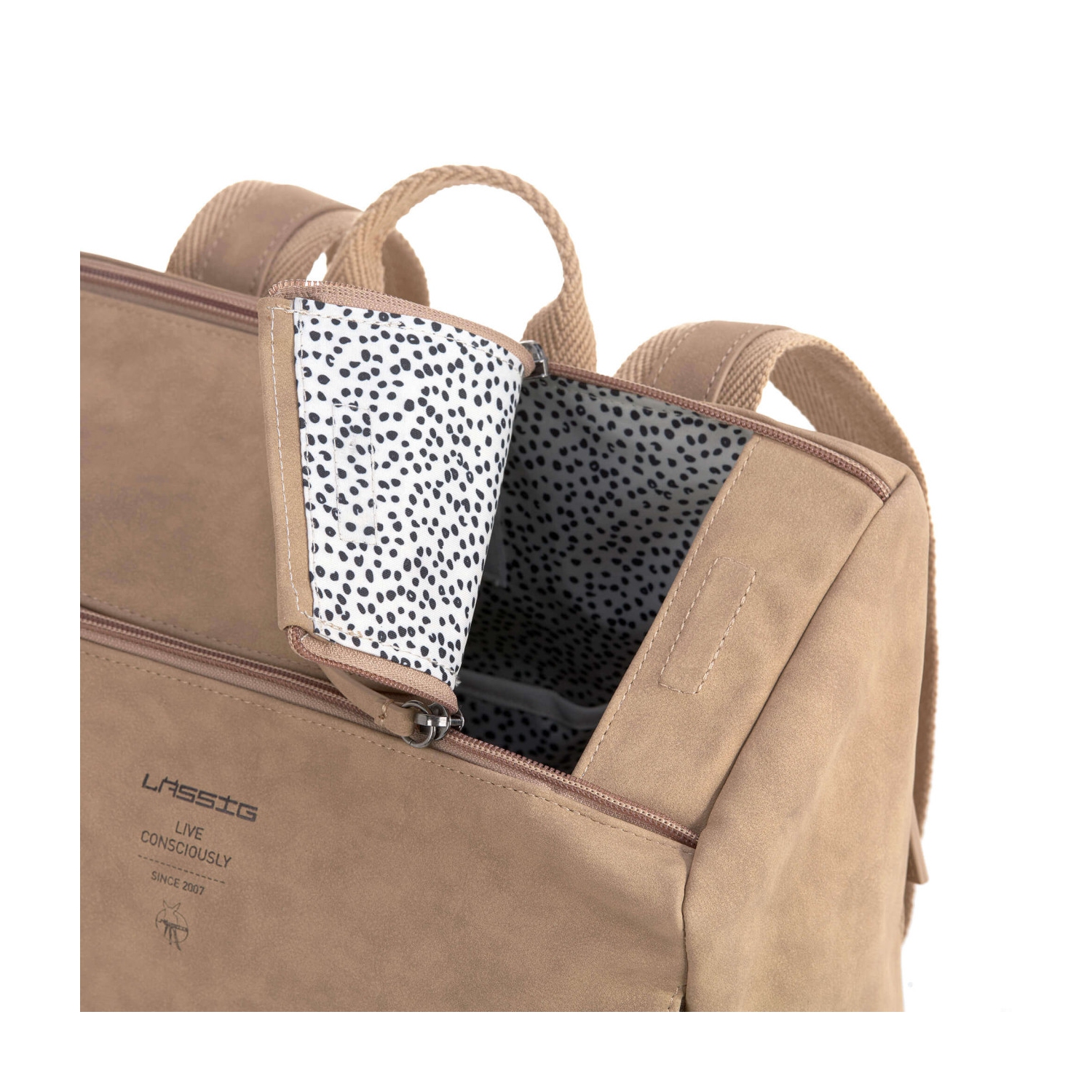 Sac à couches sac à dos Tender de Lassig - Fauve