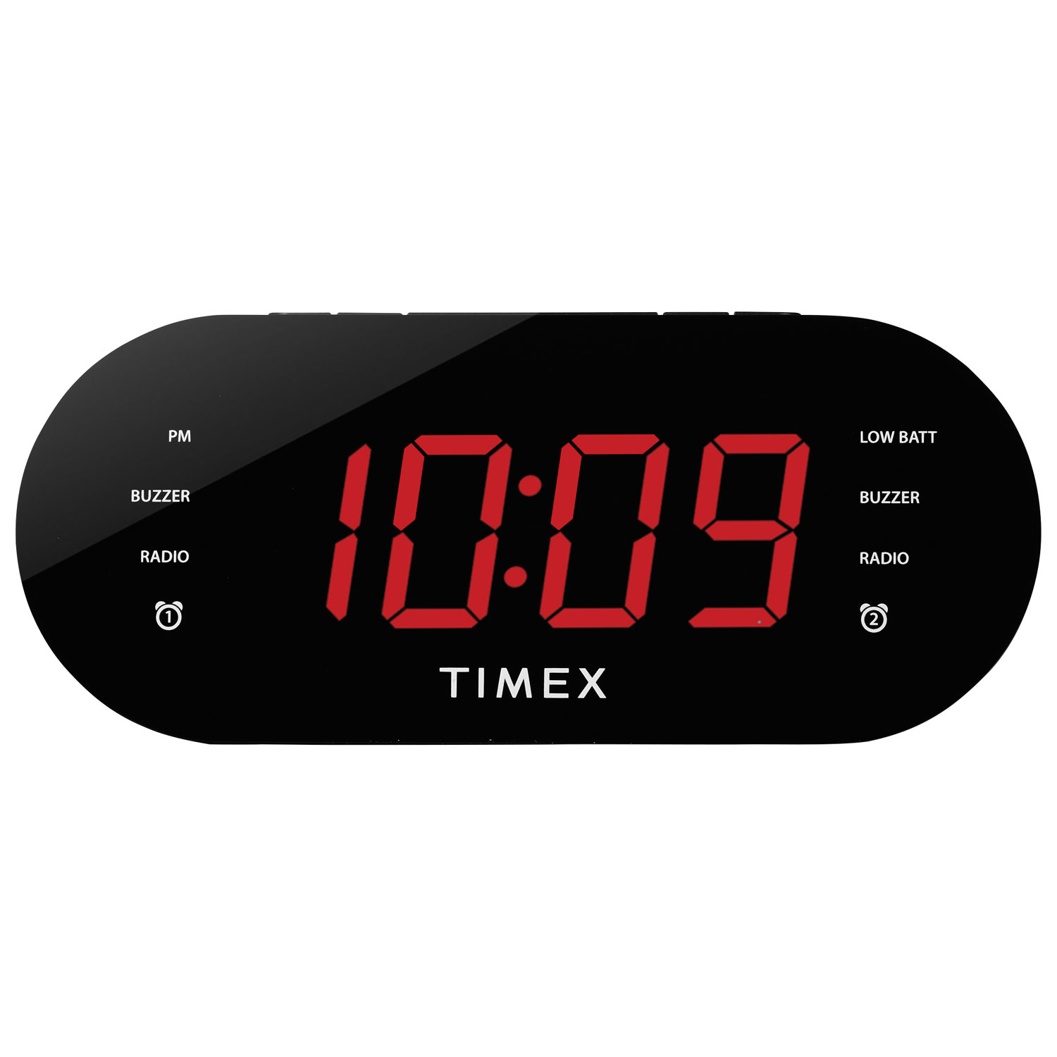 Radio-réveil à deux alarmes T232B de Timex avec chargement USB