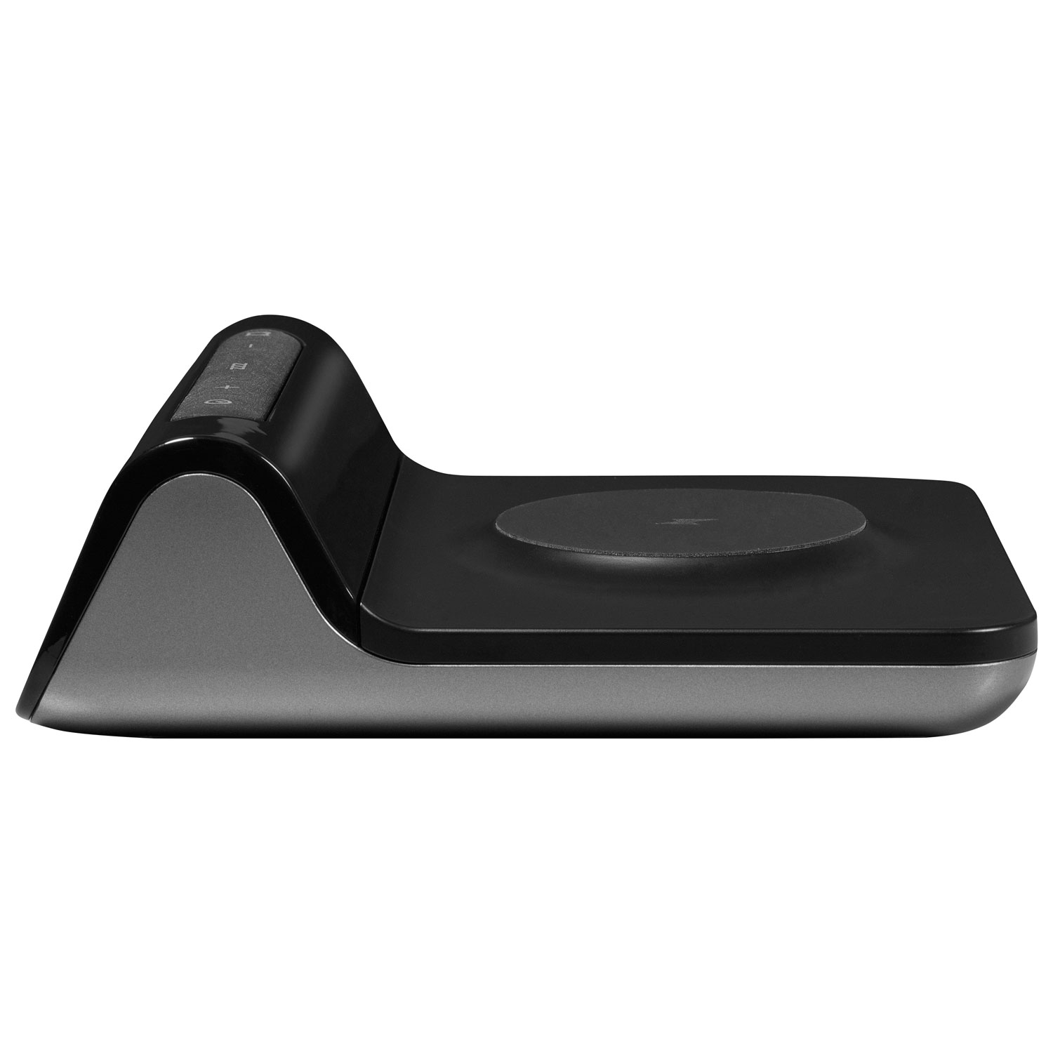 Réveille-matin 3-en-1 à recharge magnétique sans fil et ports USB-A/USB-C iW23B d'iHome