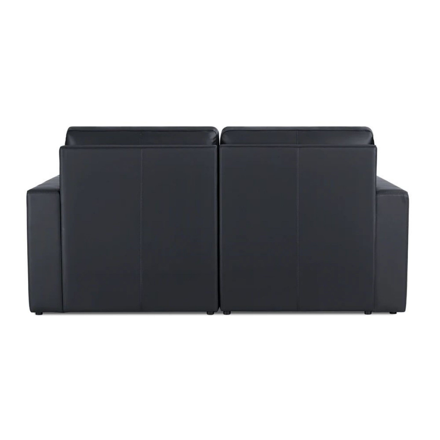 Valencia – Causeuse de sofa modulaire en cuir Pisa, noir