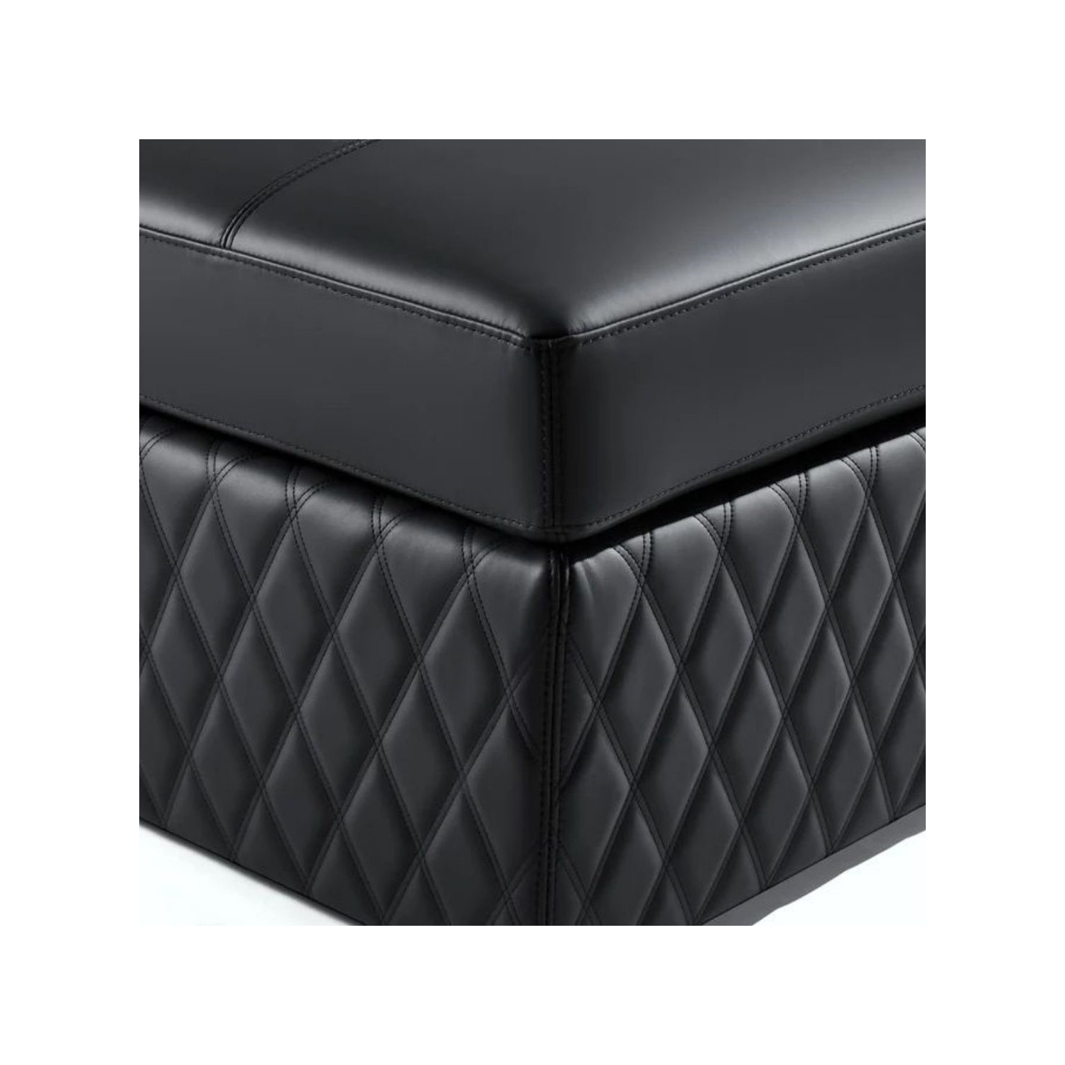 Valencia – Causeuse de sofa modulaire en cuir Pisa, noir