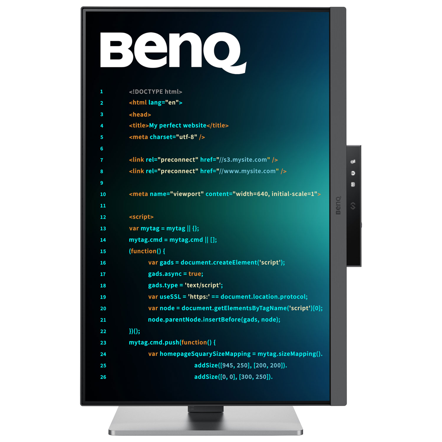 BenQ 24.1" WQHD 60Hz 5ms GTG IPS LCD Monitor - Metallic Gray