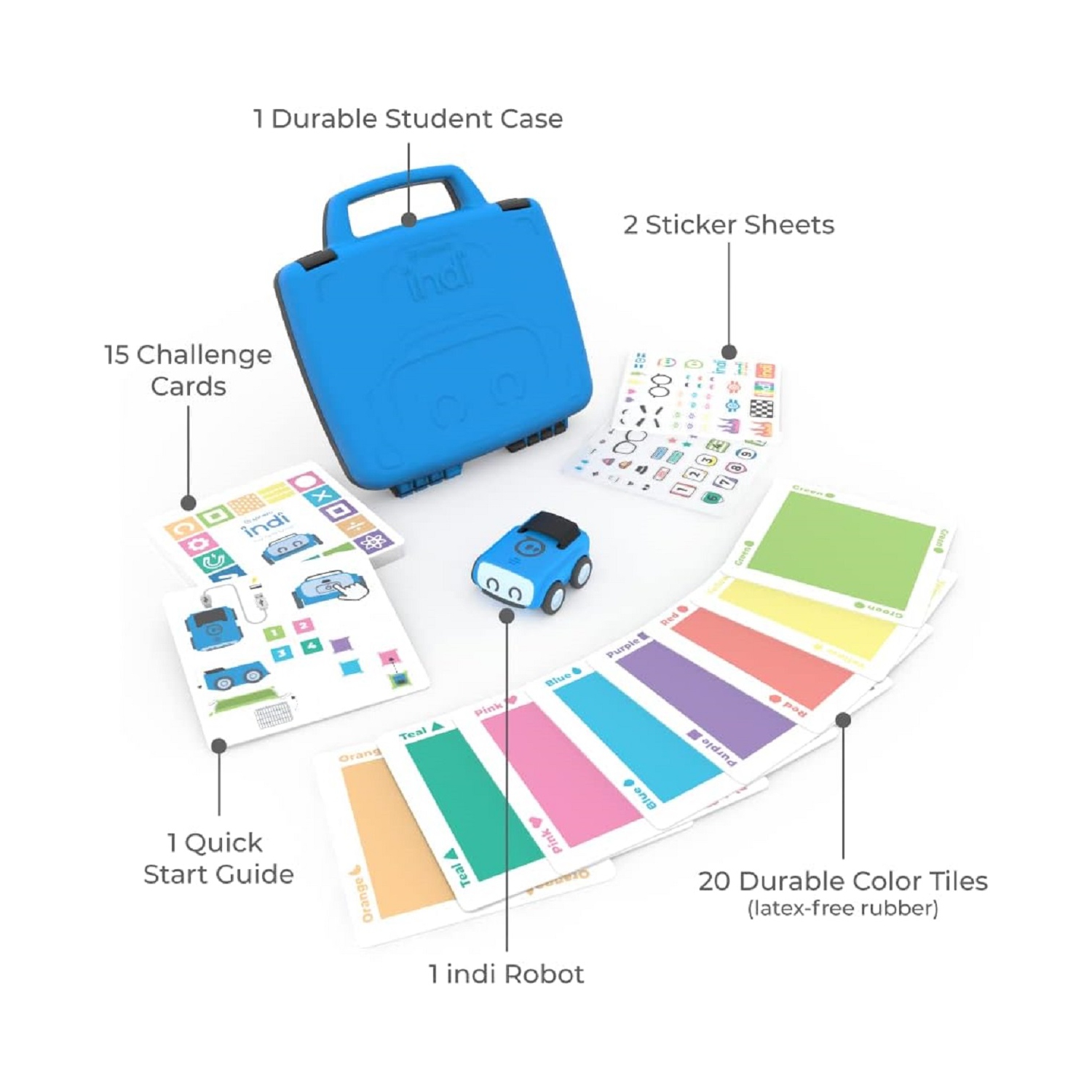 Sphero Indi Student Kit - Screenless Coding Robot for Kids 5+, Introduce Computer Science Fundamentals, Solve Puzzles, Build & Create Mazes, Learn