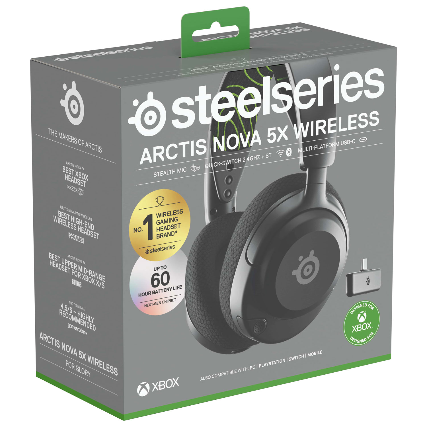 SteelSeries Arctis Nova 5X Wireless Gaming Headset for XBOX/PC/PlayStation/Switch - Black