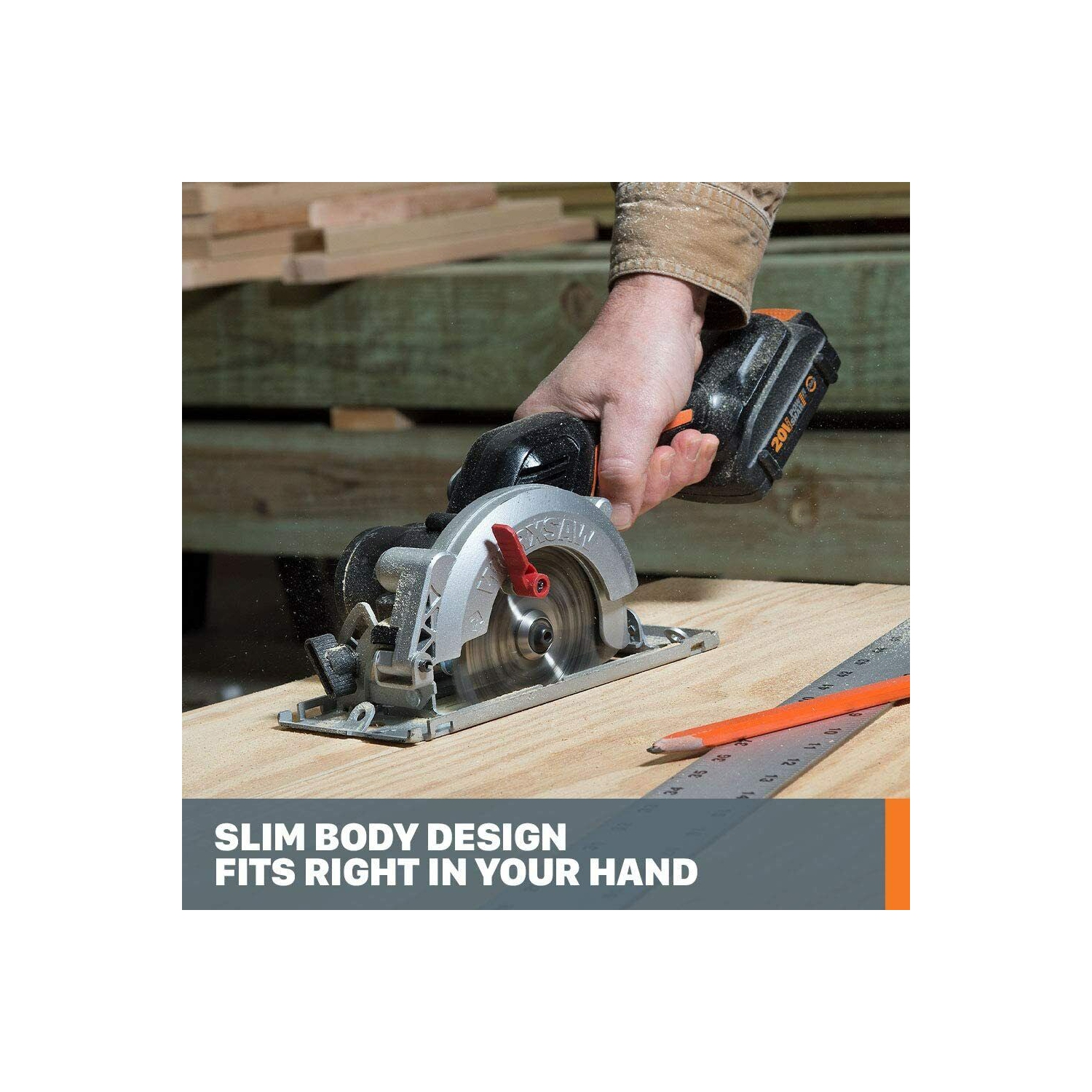 Worx WX531L 20V WORXSAW 4.5" Cordless Compact Circular Saw
