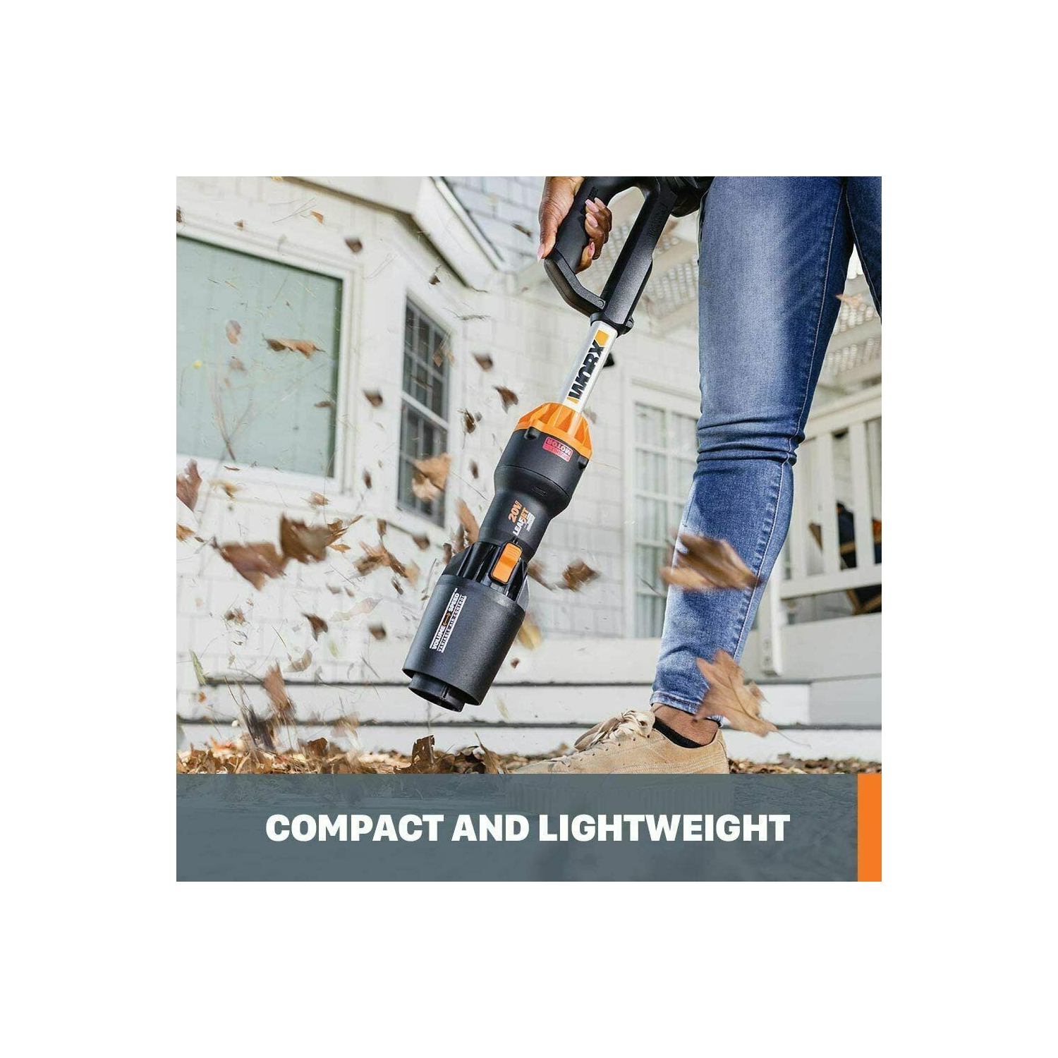 Souffleuse à feuilles sans fil WORX WG543 20&nbsp;V Power Share LEAFJET à moteur sans balais