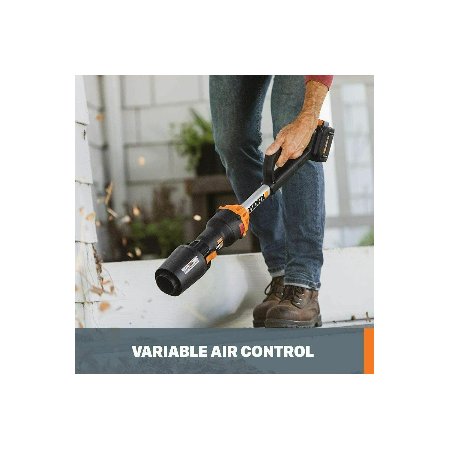 Souffleuse à feuilles sans fil WORX WG543 20&nbsp;V Power Share LEAFJET à moteur sans balais