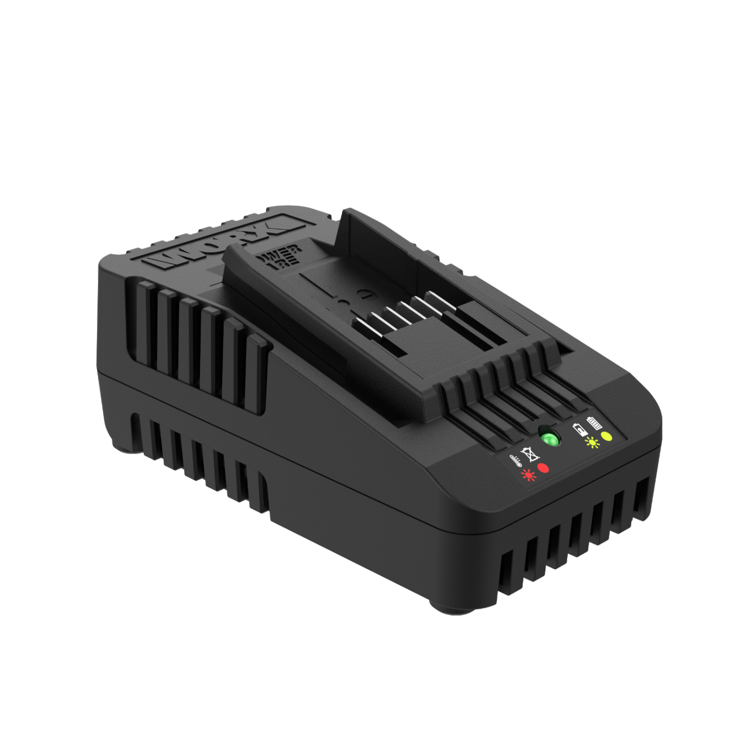 Chargeur rapide de 60 minutes WORX avec Power Share de WA3881 V 20&nbsp;V et batterie Maxlithium de 18&nbsp;V