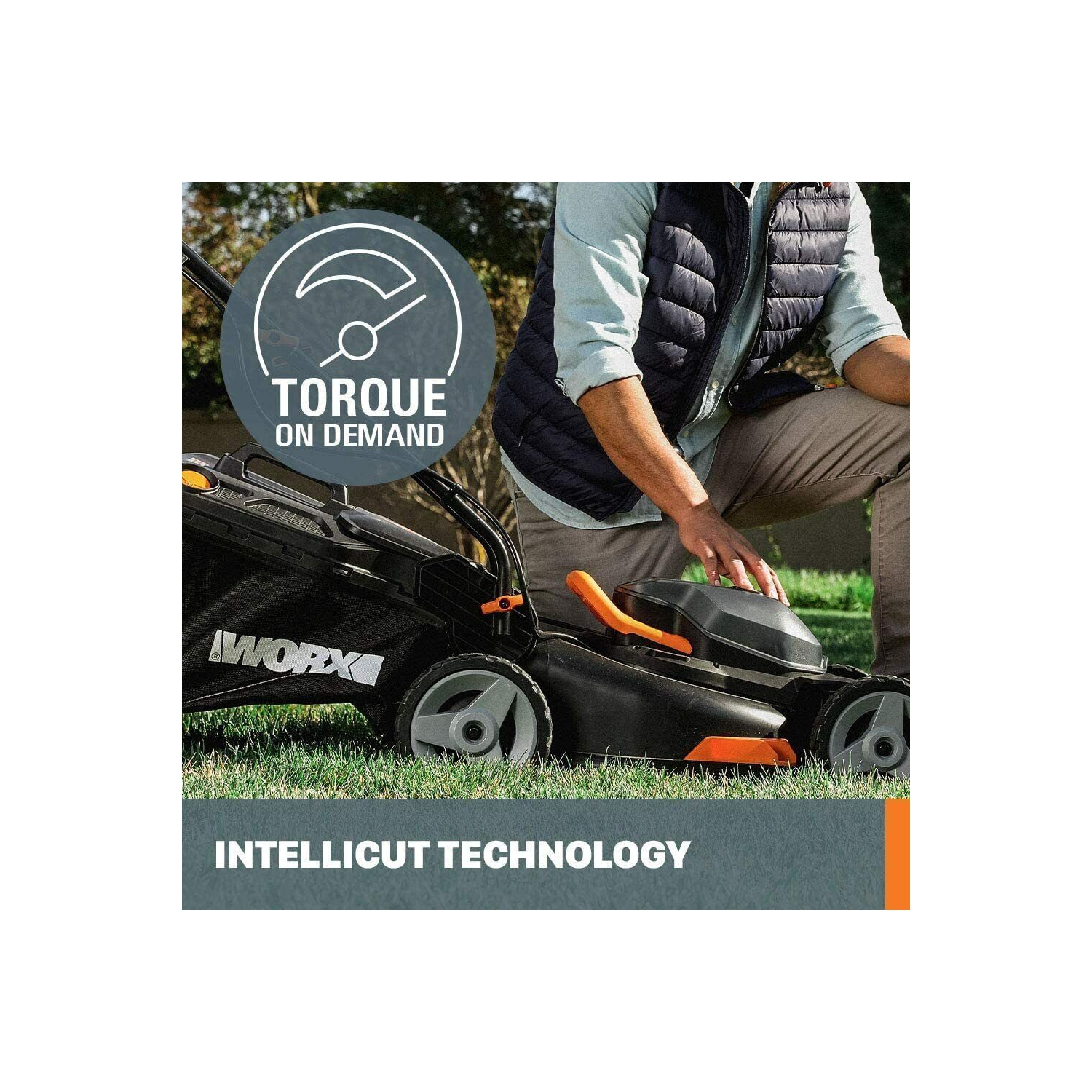 Worx - 40V Power Share 4.0AH 17" Cordless Push Lawn Mower