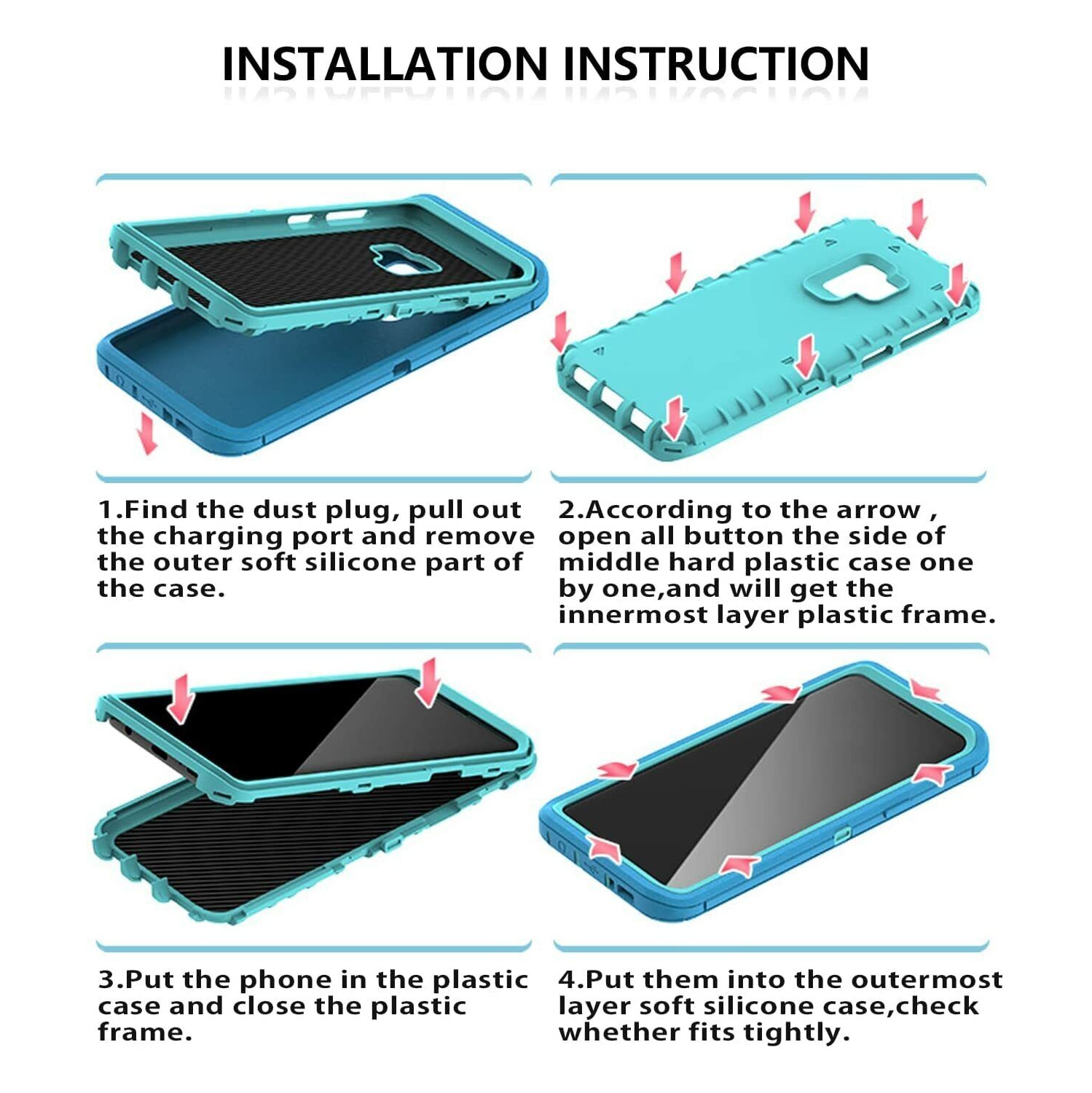 [CS] Étui rigide robuste antichoc à trois couches de 3 pour Galaxy A35 5G de Samsung, noir