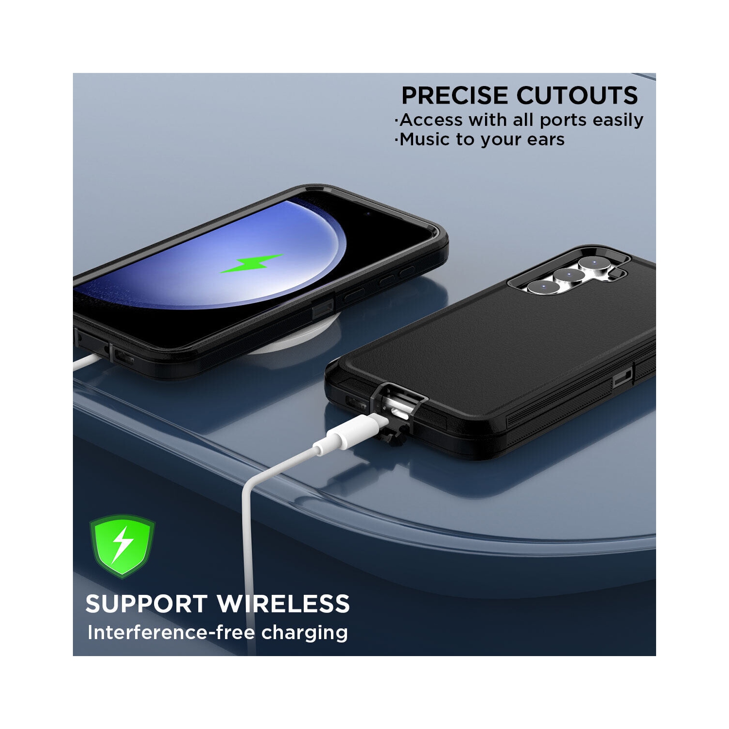 [CS] Étui rigide robuste antichoc à trois couches de 3 pour Galaxy A35 5G de Samsung, rouge