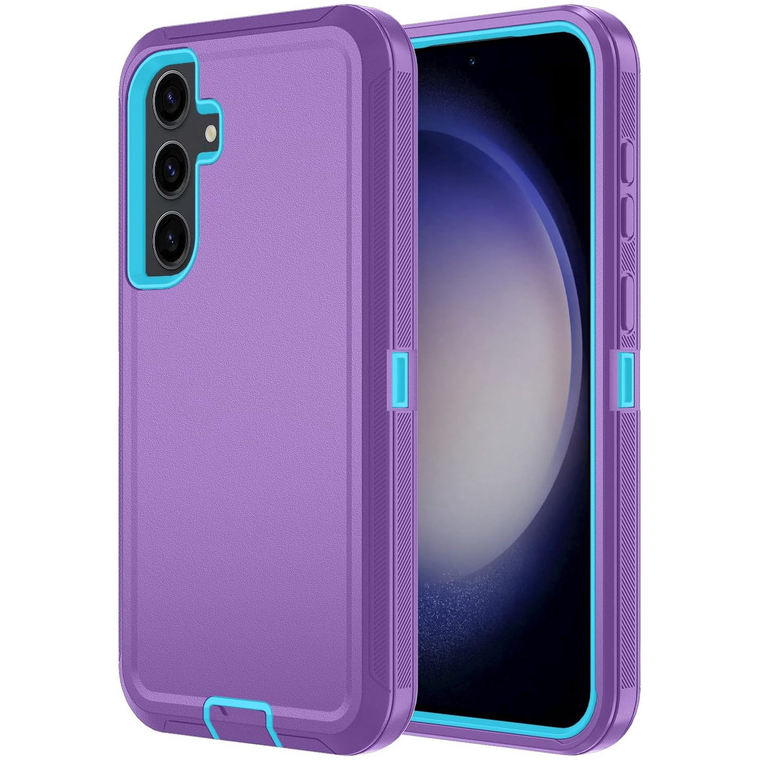[CS] Étui rigide robuste antichoc à trois couches de 3 pour Galaxy A35 5G de Samsung, violet
