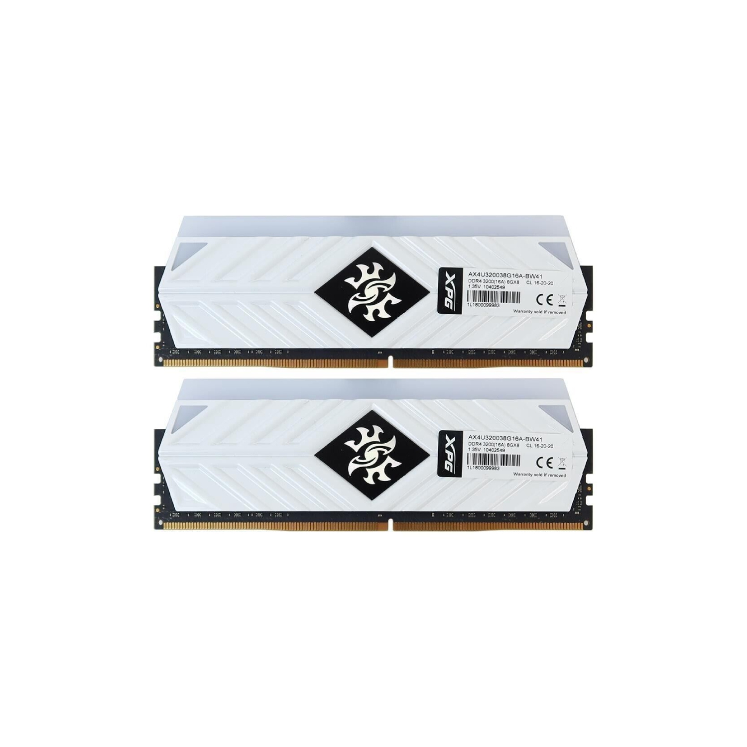 Refurbished (Good) XPG SPECTRIX D41 16GB (2x8GB) DDR4 3200MHz RGB Desktop RAM (AX4U320038G16A-BW41)