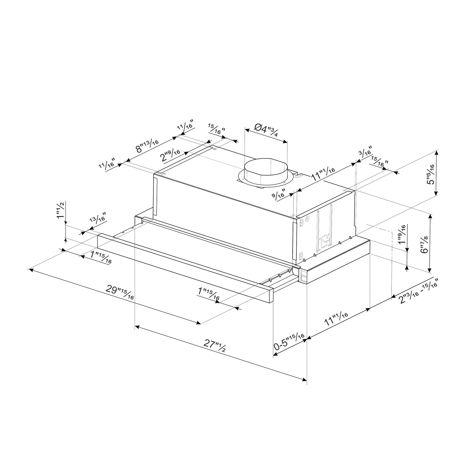Hotte de dessous d'armoire de 30 po de Smeg - Acier inoxydable
