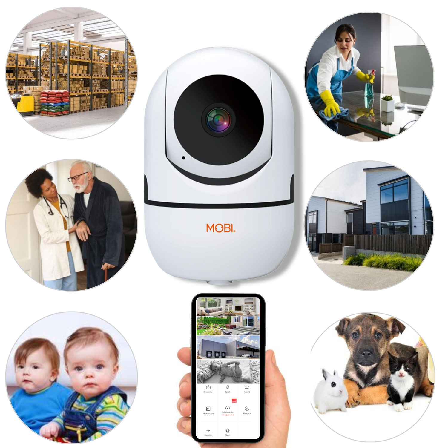 Mobi MobiCam HDX Wi-Fi Baby Monitor with Pan/Tilt/Zoom & Motion Detection