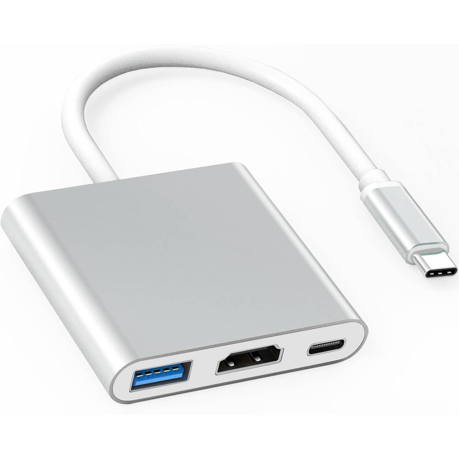 USB C Hub, USB C to HDMI Multiport Adapter and USB 3.0 PD Charging Port, Thunderbolt 3/4 to HDMI, Type-C Digital AV Multiport Adapter forMonitor,