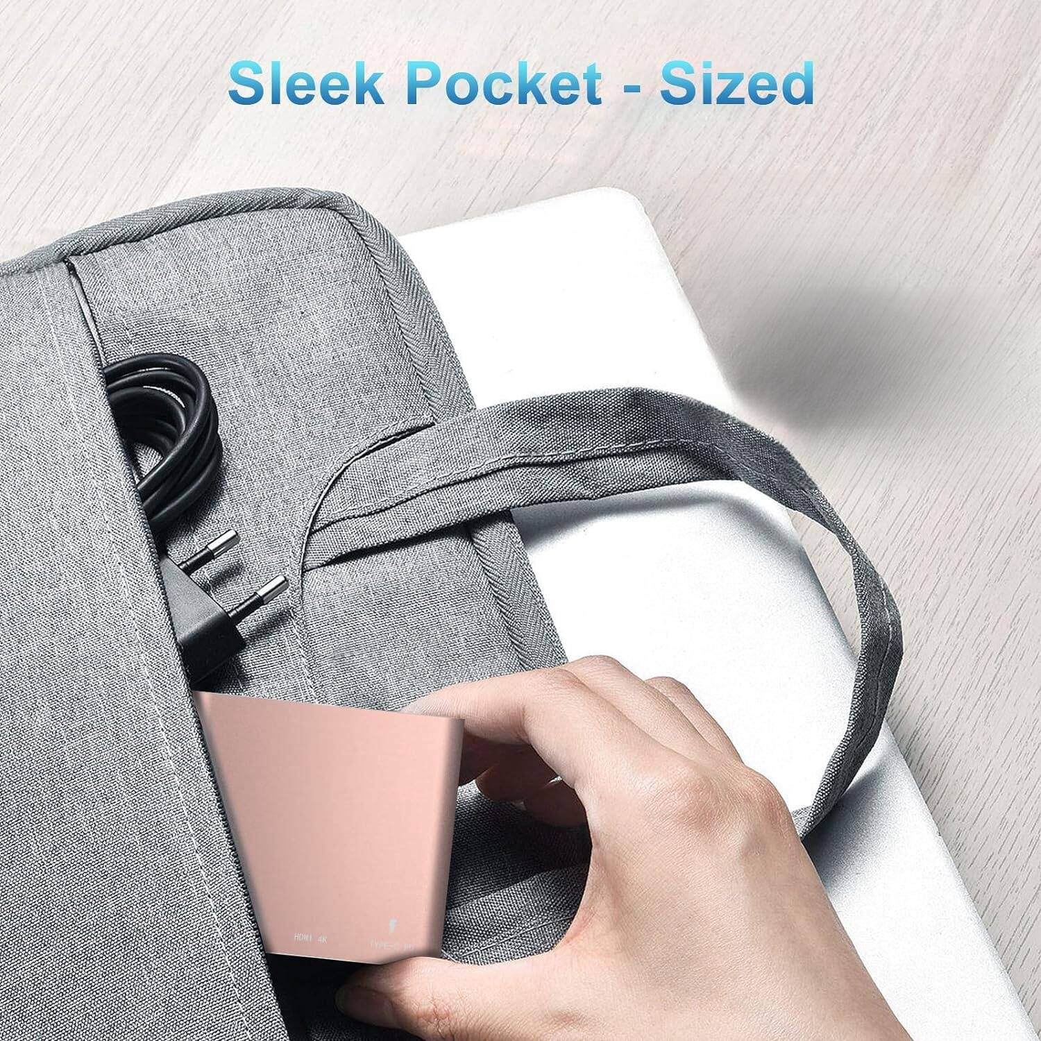 Adaptateur USB-C à HDMI, convertisseur AV multiport de type C, 4K sortie HDMI USD3,0 et USB-C, recharge 100&nbsp;W à jeun compatible avec MacBook/Mac