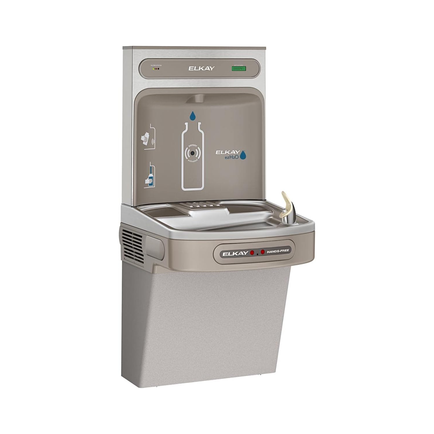 Elkay LZO8WSLK EZH2O Bottle Filling Station and Cooler, Light Gray Granite