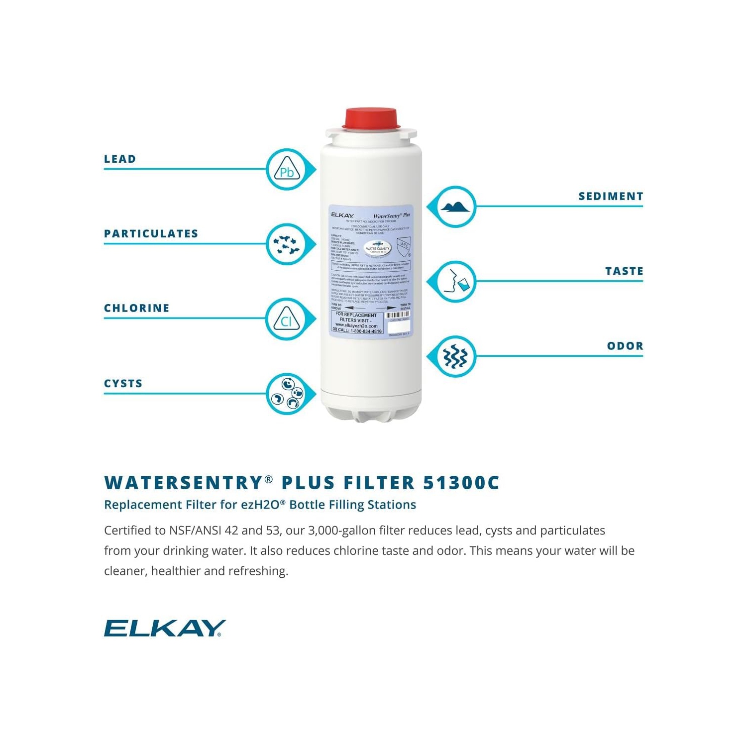 Elkay LZO8WSLK EZH2O Bottle Filling Station and Cooler, Light Gray Granite