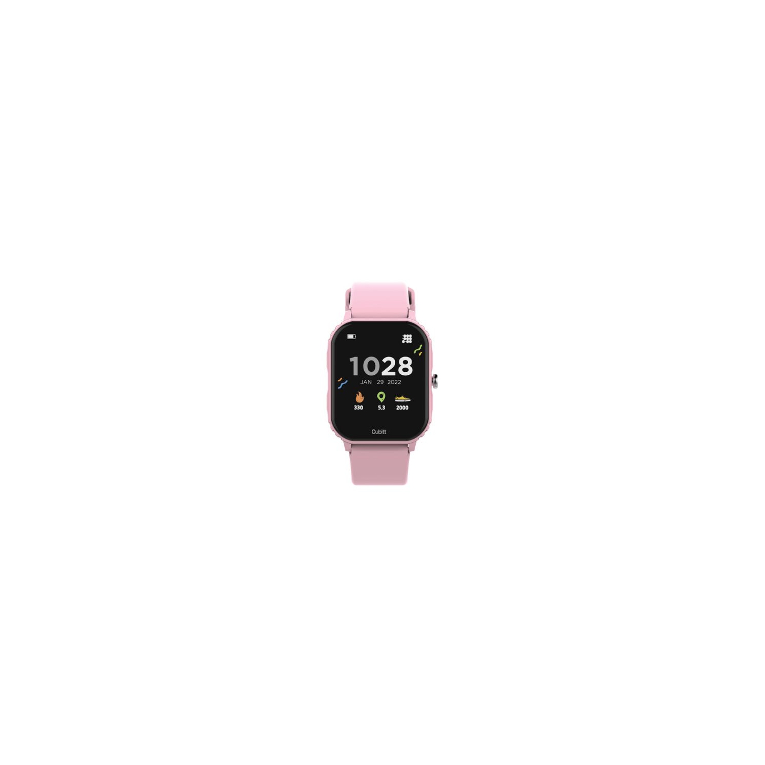 Cubitt Teens Smart Watch Fitness Tracker for Teens, with Blood Pressure, Blood Oxygen, Heart Rate, Sleep Monitor, 20+ games, Alarms, 1.69'' Screen, Waterproof PINK