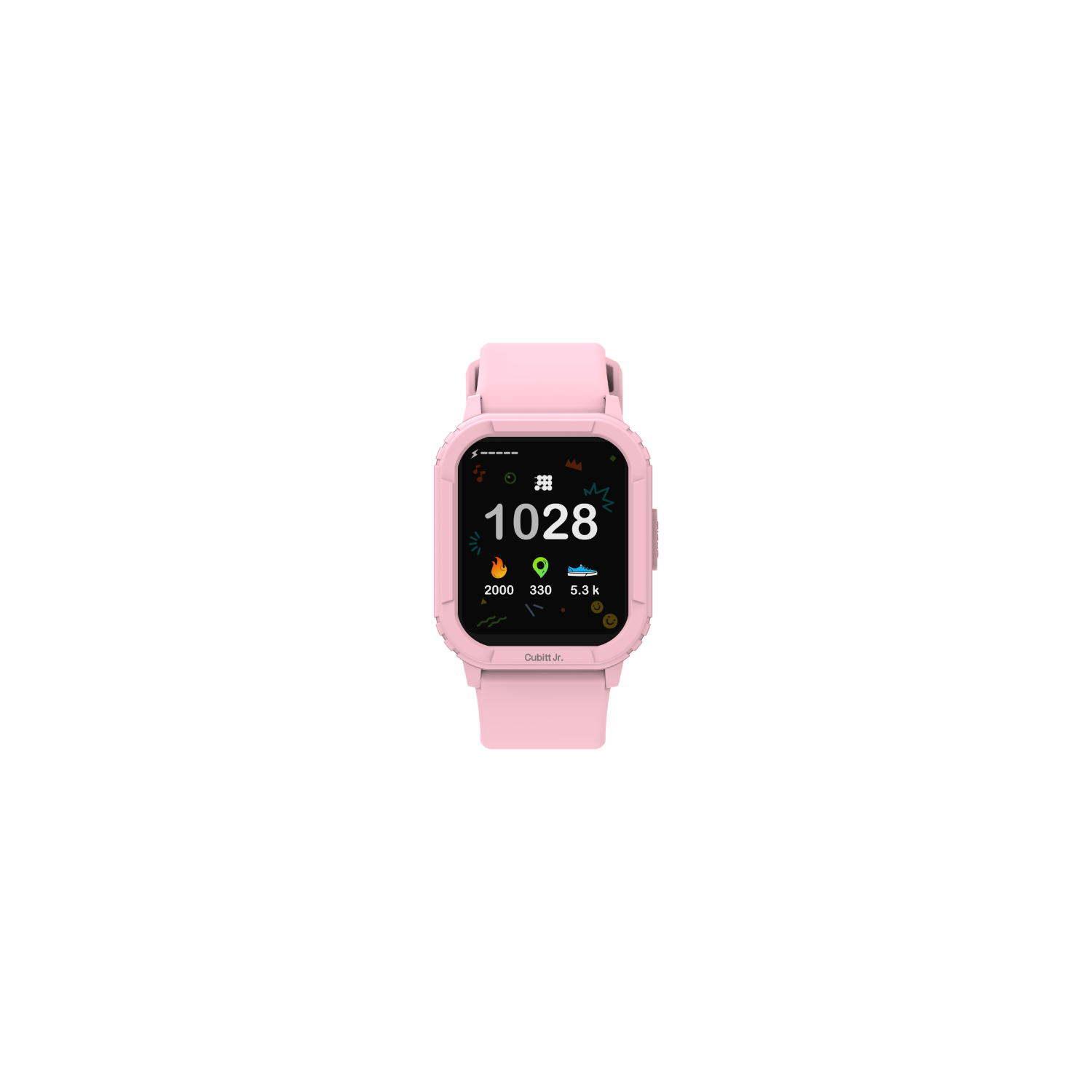 Cubitt Jr Smart Watch Fitness Tracker for Kids and Teens, Games, Step Counter, Sleep Monitor, Heart Rate Monitor, Activity Tracker, 1.4" Touch Screen, IP68 Waterproof Pink