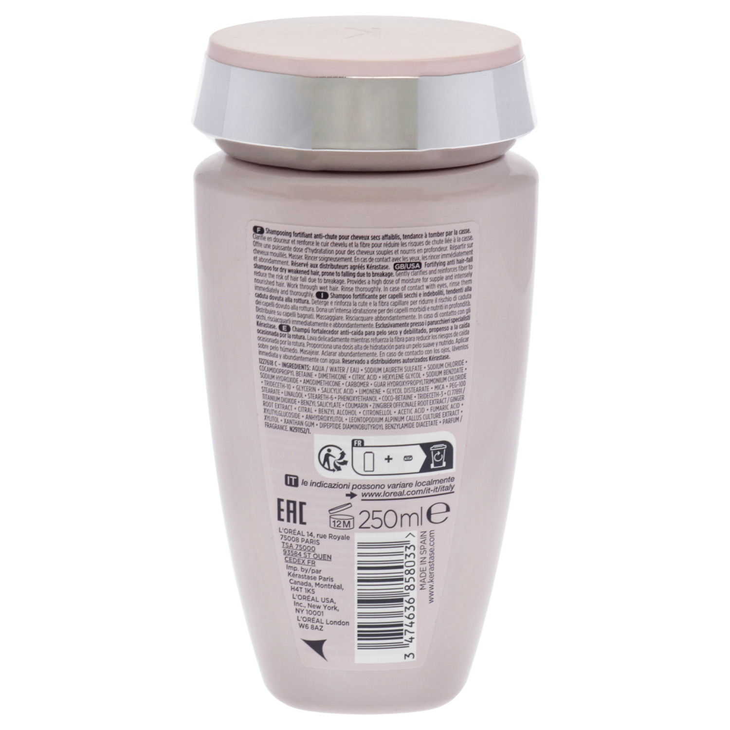 Genesis Bain Nutri-Fortifiant Shampoo by Kerastase for Unisex - 8.5 oz Shampoo