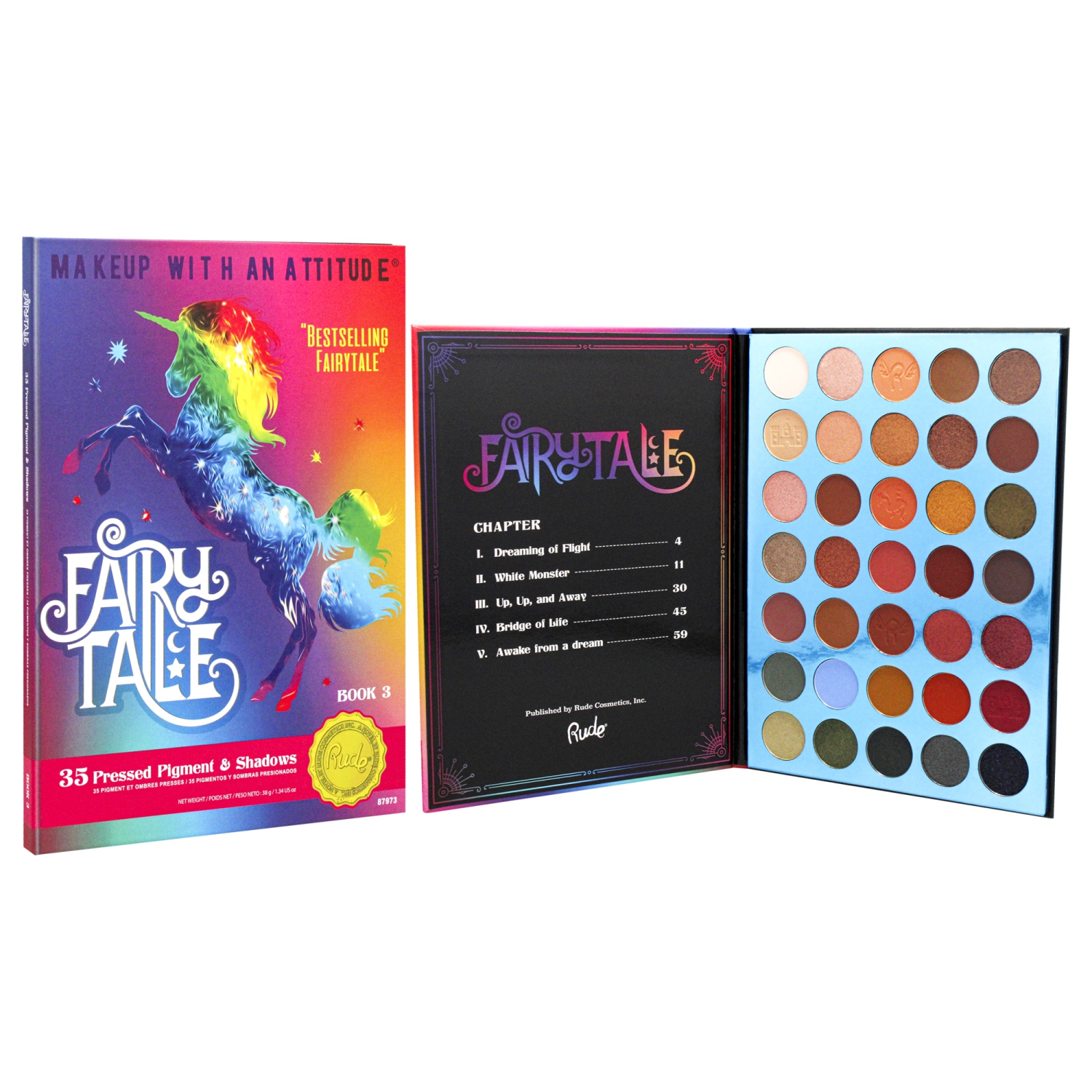RUDE Fairy Tales 35 Eyeshadow Palette - Book 3