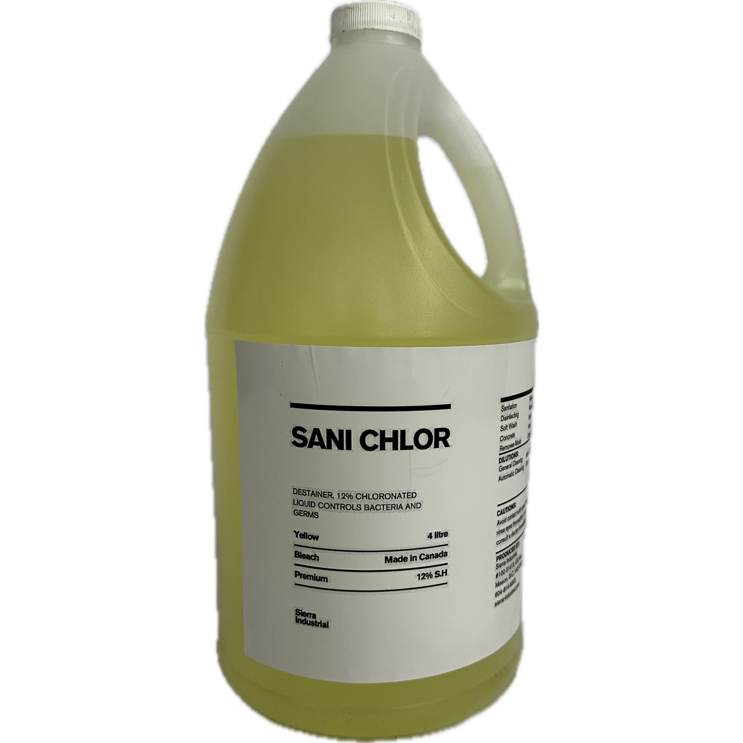 Sani Chlor - Pressure Washer Sanitizing Detergent 4L ( Full Concentrate - 665 Liters of Mix)