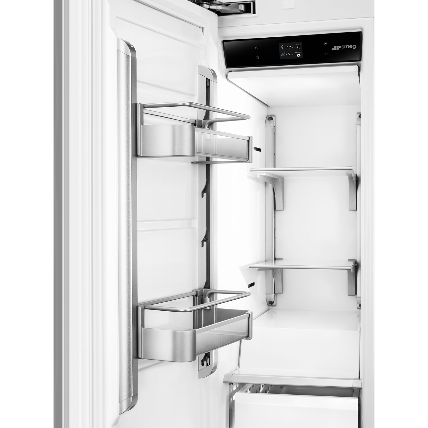 Congélateur vertical de 8,5 pi³ avec machine à glaçons interne de Smeg - Acier inoxydable