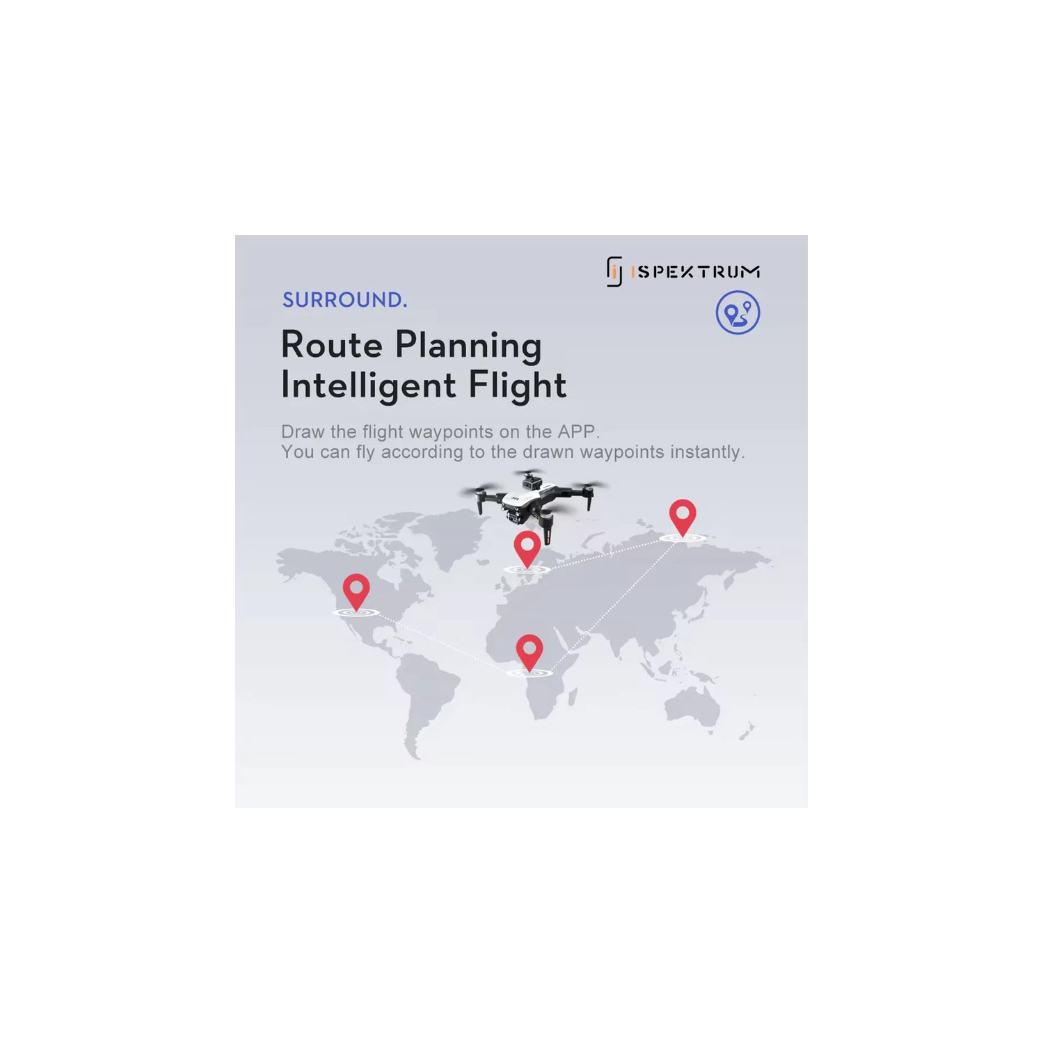 Drone FlyBot iS2S Max d'ISPEKTRUM avec caméra 4K pour adultes drone téléguidé à pilotage en immersion à 360 obstacles de moins de 250&nbsp;g $ avec