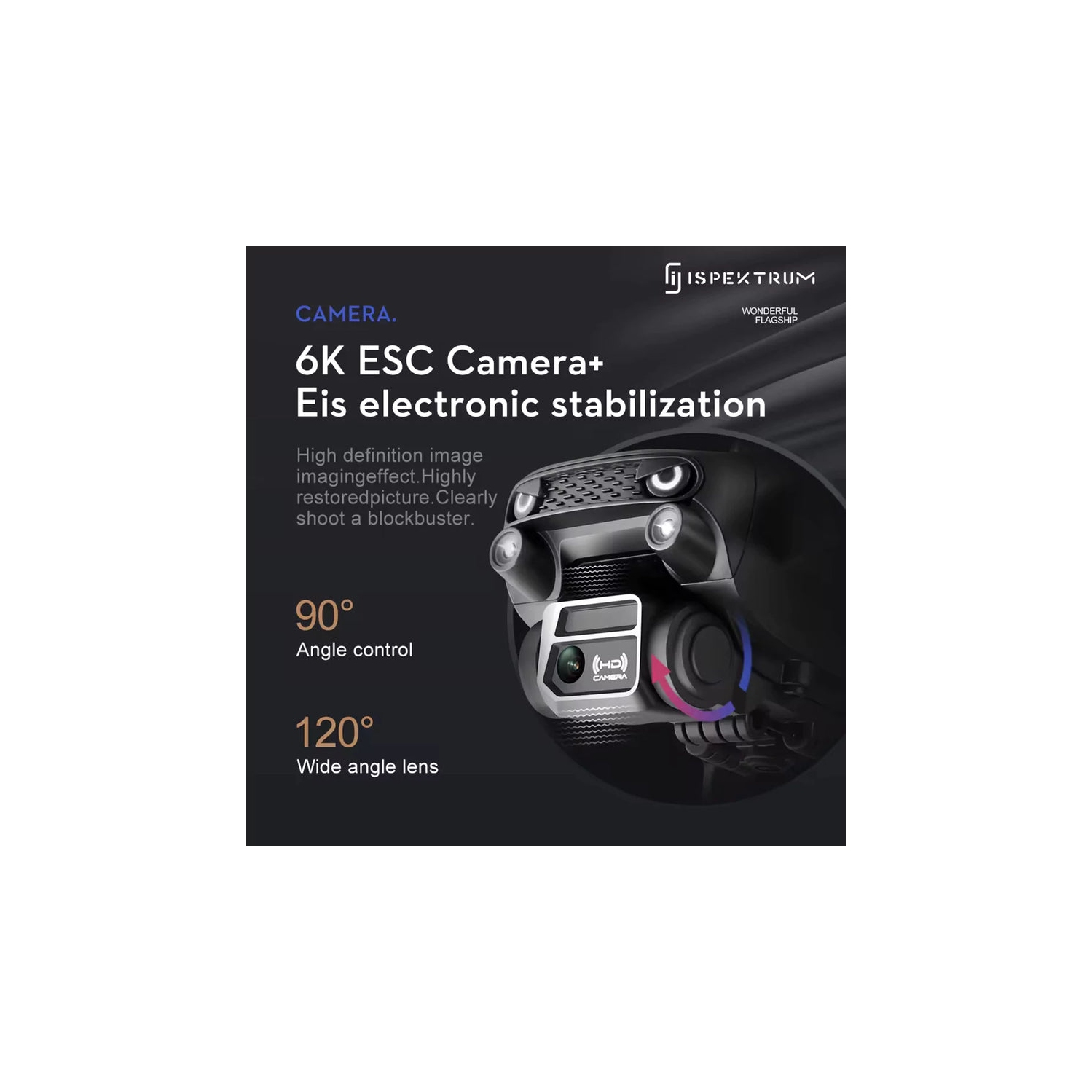 Drone FlyBot iS2S Max d'ISPEKTRUM avec caméra 4K pour adultes drone téléguidé à pilotage en immersion à 360 obstacles de moins de 250&nbsp;g $ avec