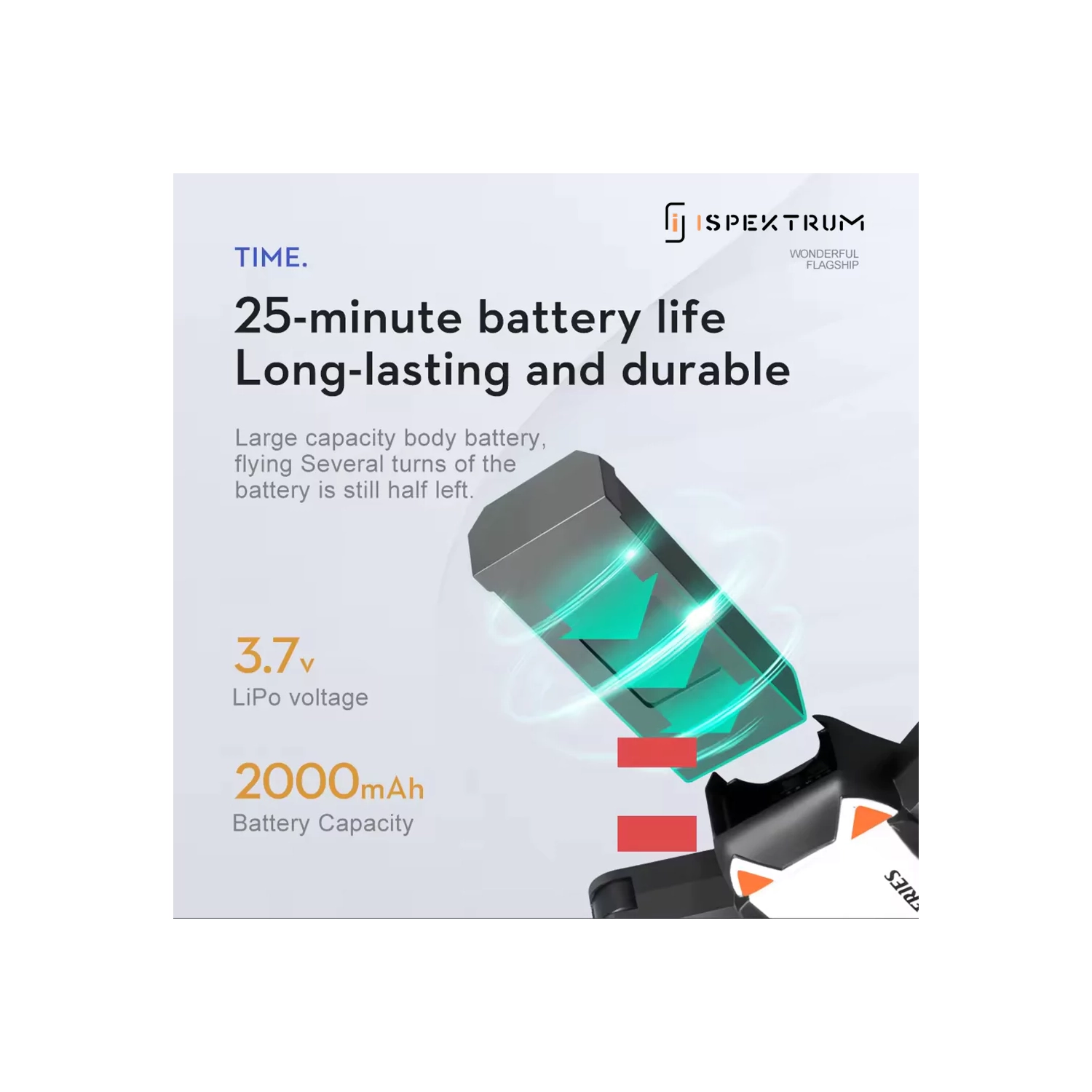 Drone FlyBot iS2S Max d'ISPEKTRUM avec caméra 4K pour adultes drone téléguidé à pilotage en immersion à 360 obstacles de moins de 250&nbsp;g $ avec