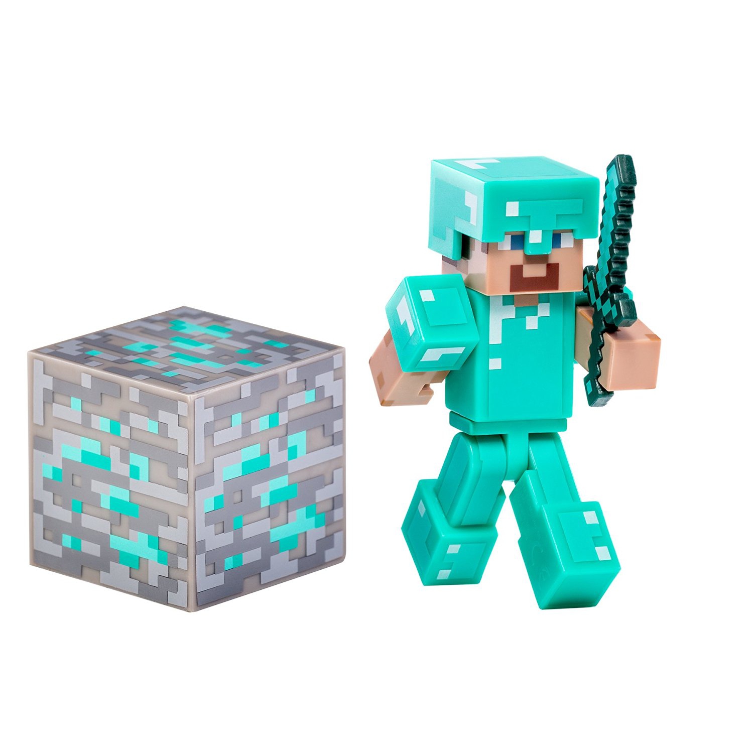 Jazwares Minecraft Series 2 3" Figure Steve with Diamond Armor