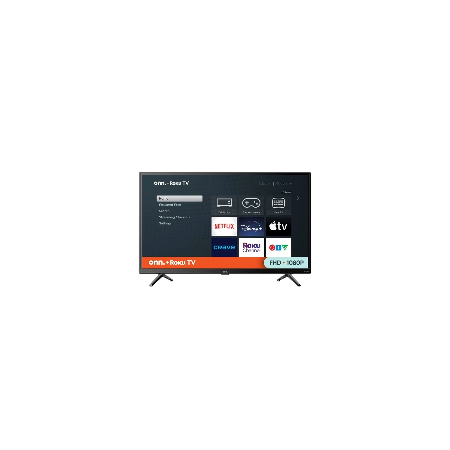 Refurbished (Good) - Onn. 32” FHD 1080p Roku Smart TV (100122566-CA), 3 HDMI, 60 Hz