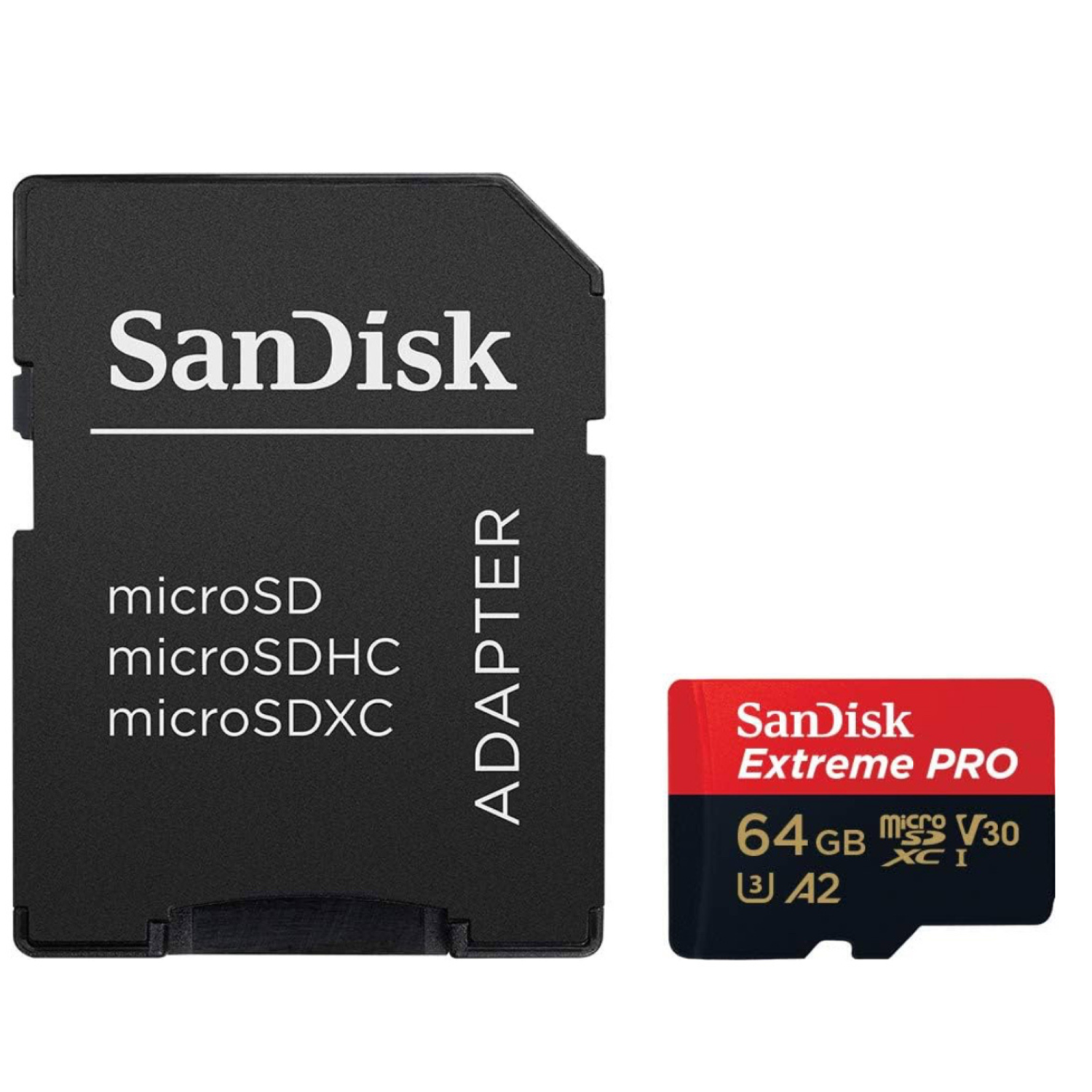 Carte mémoire micro SD Ultra 64&nbsp;Go de SanDisk jusqu'à 120&nbsp;Mo/s, HD intégrale A1 + Lightning vers carte SD iPhone iPad + lecteur de carte SD