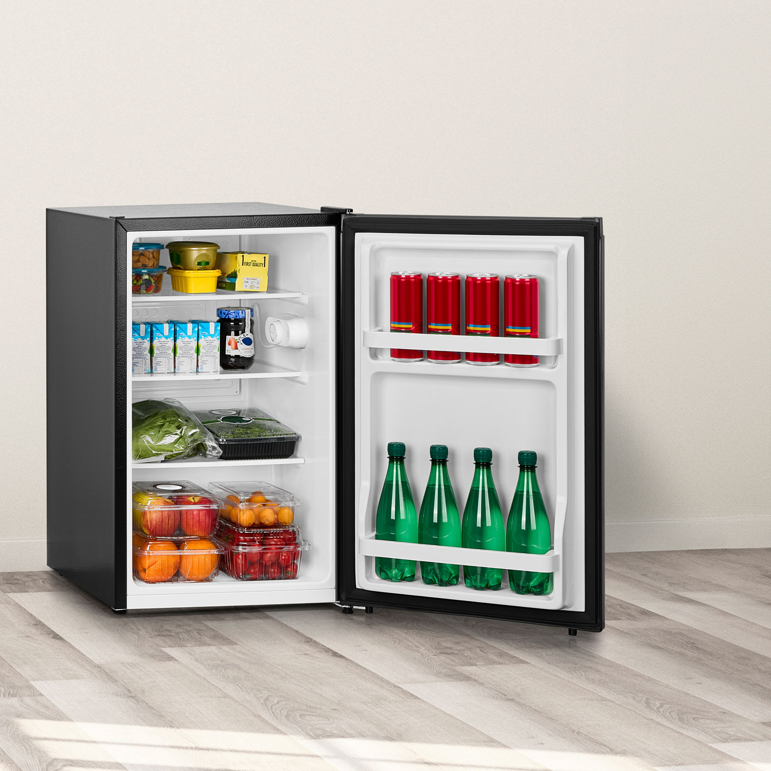 Insignia Compact 2.5 Cu. Ft. Bar Fridge w/ Reversible Door - Black - Only at Best Buy