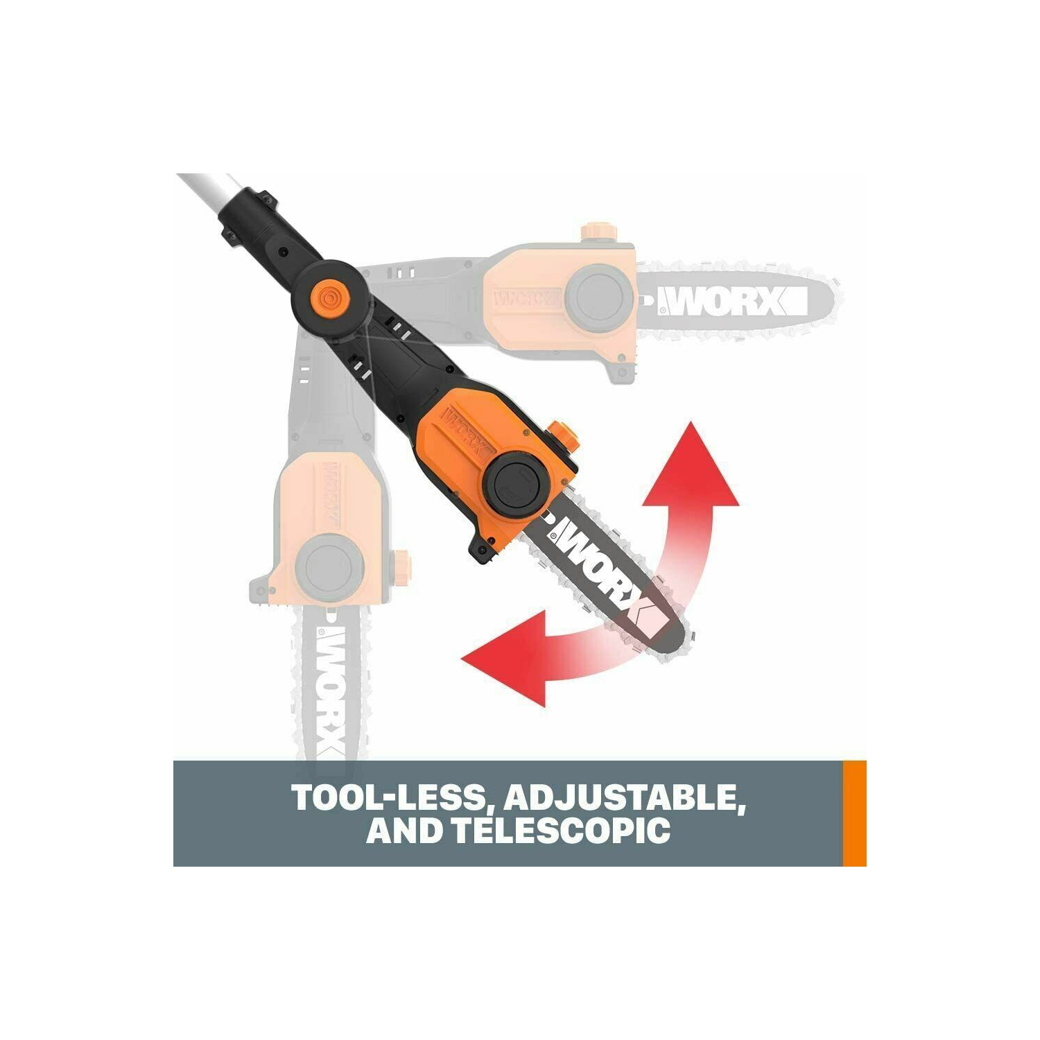 Worx WG349 20V Power Share 8" Pole Saw with Auto Tension