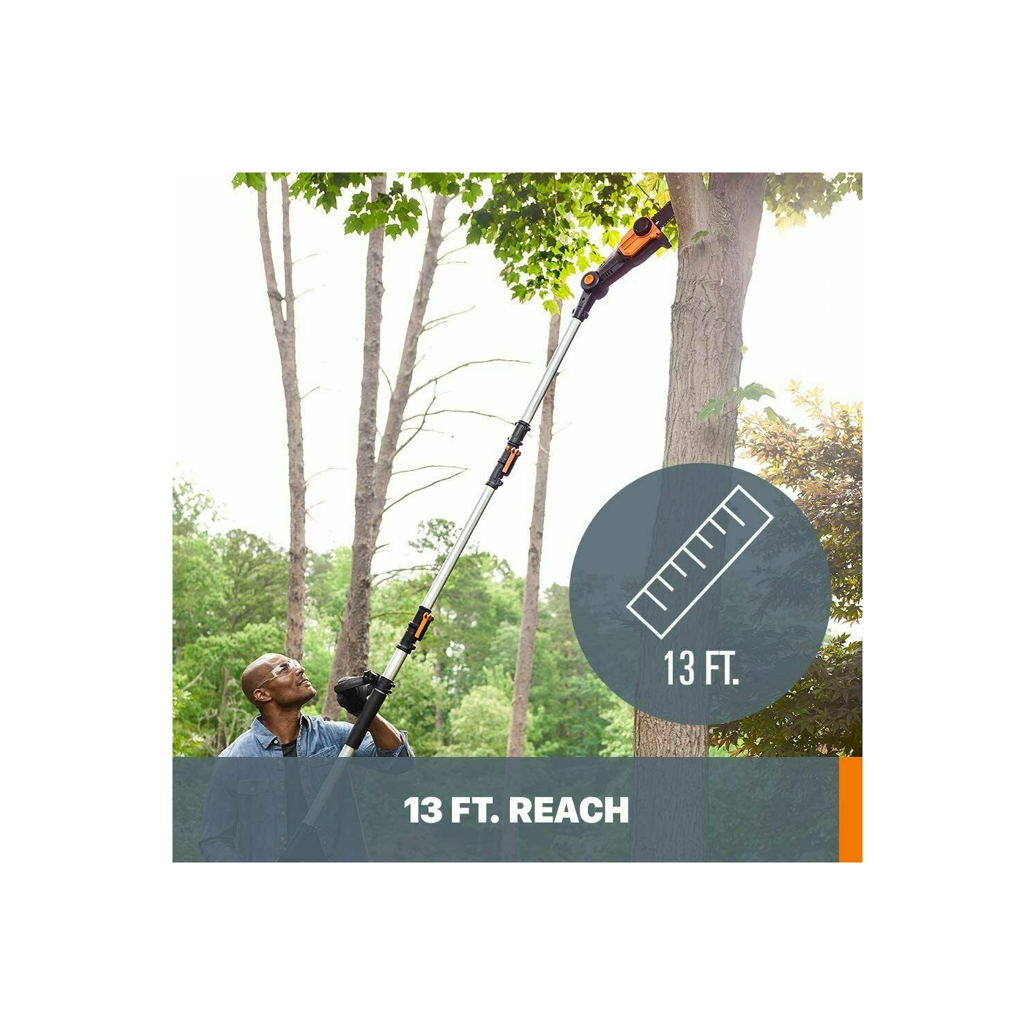 Worx WG349 20V Power Share 8" Pole Saw with Auto Tension