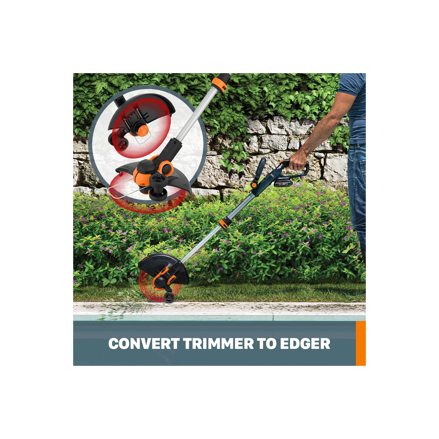 Worx WG163.8 20V Power Share GT 3.0 12" String Trimmer