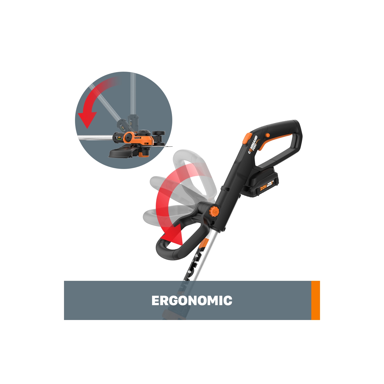 Worx WG163.8 20V Power Share GT 3.0 12" String Trimmer