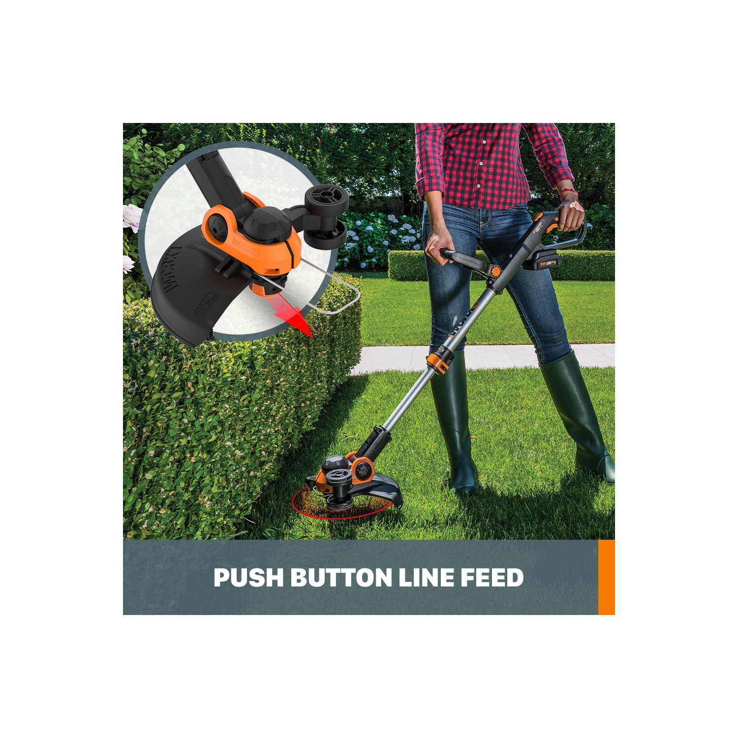 Worx WG163.8 20V Power Share GT 3.0 12" String Trimmer