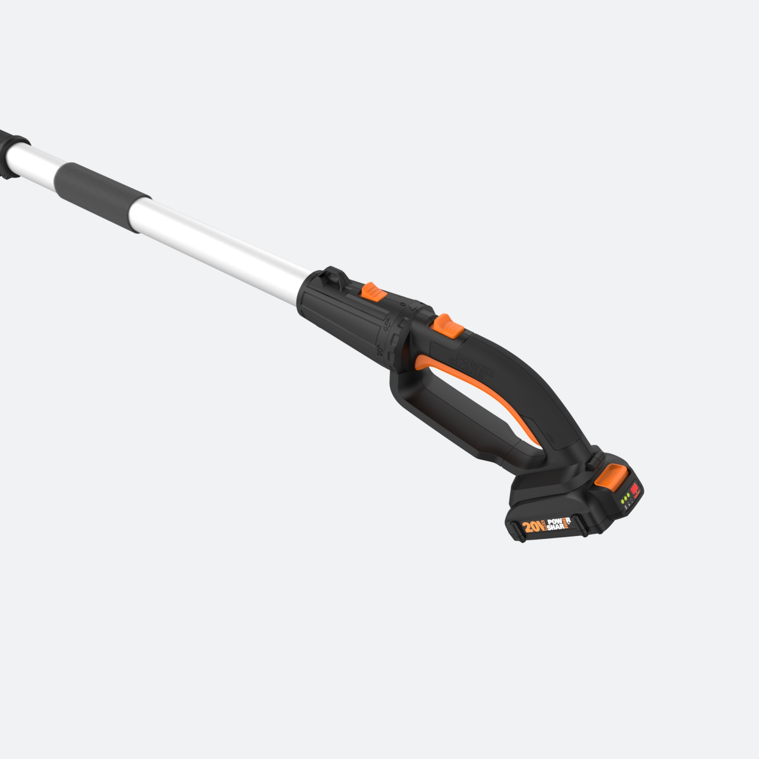 Worx WG252 20V Power Share Cordless 20" 2-in-1 Hedge Trimmer with attachment capabilities