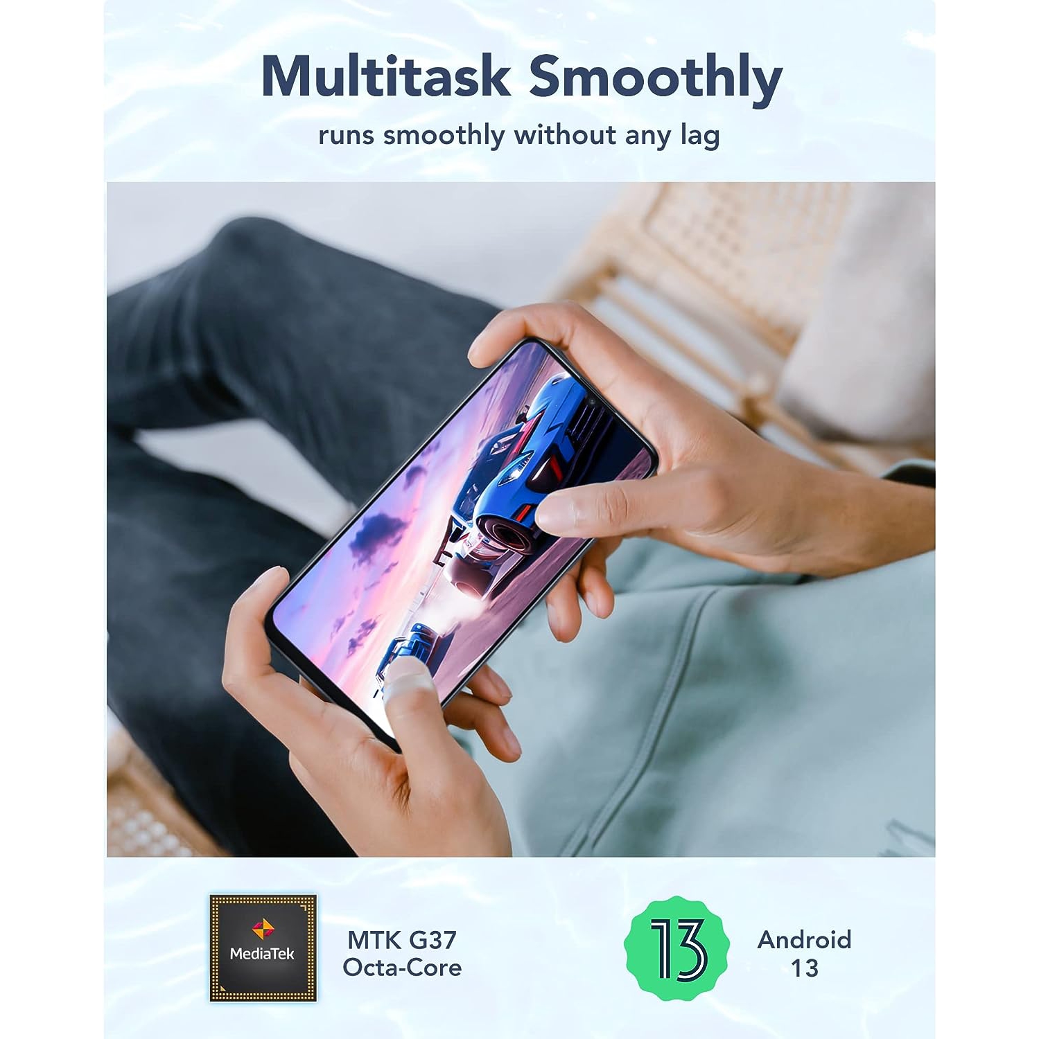 Open Box - TCL 40XL 2023 Unlocked Cell Phone 6GB + 256GB, 6.75 inch Display Mobile Phone, Smartphone Android 13, 50MP AI Camera, 5000 mAh, 4G LTE,