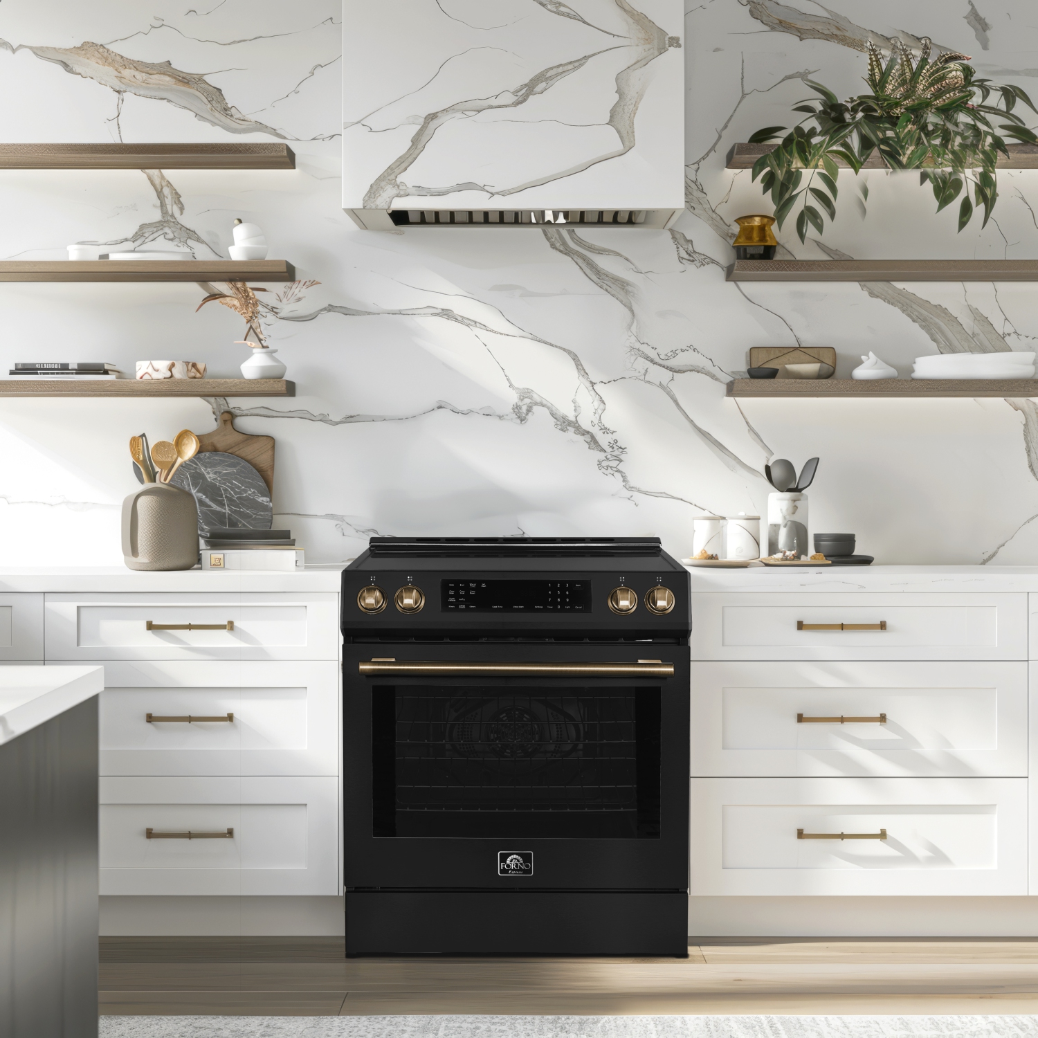 Forno Espresso – Cuisinière à induction encastrable de 30&nbsp;po Donatello, noir