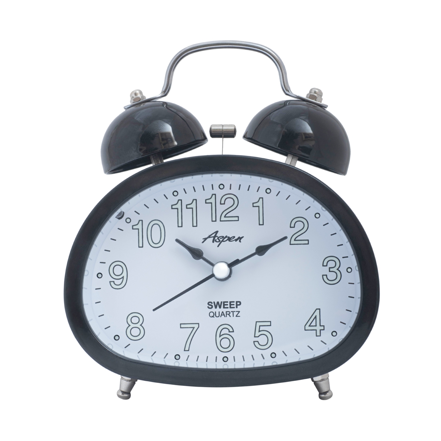 Réveille-matin analogique à deux cloches ovales et bruyantes pour adultes et enfants, rétroéclairage doux, réveil rétro pour grands pyjamas,