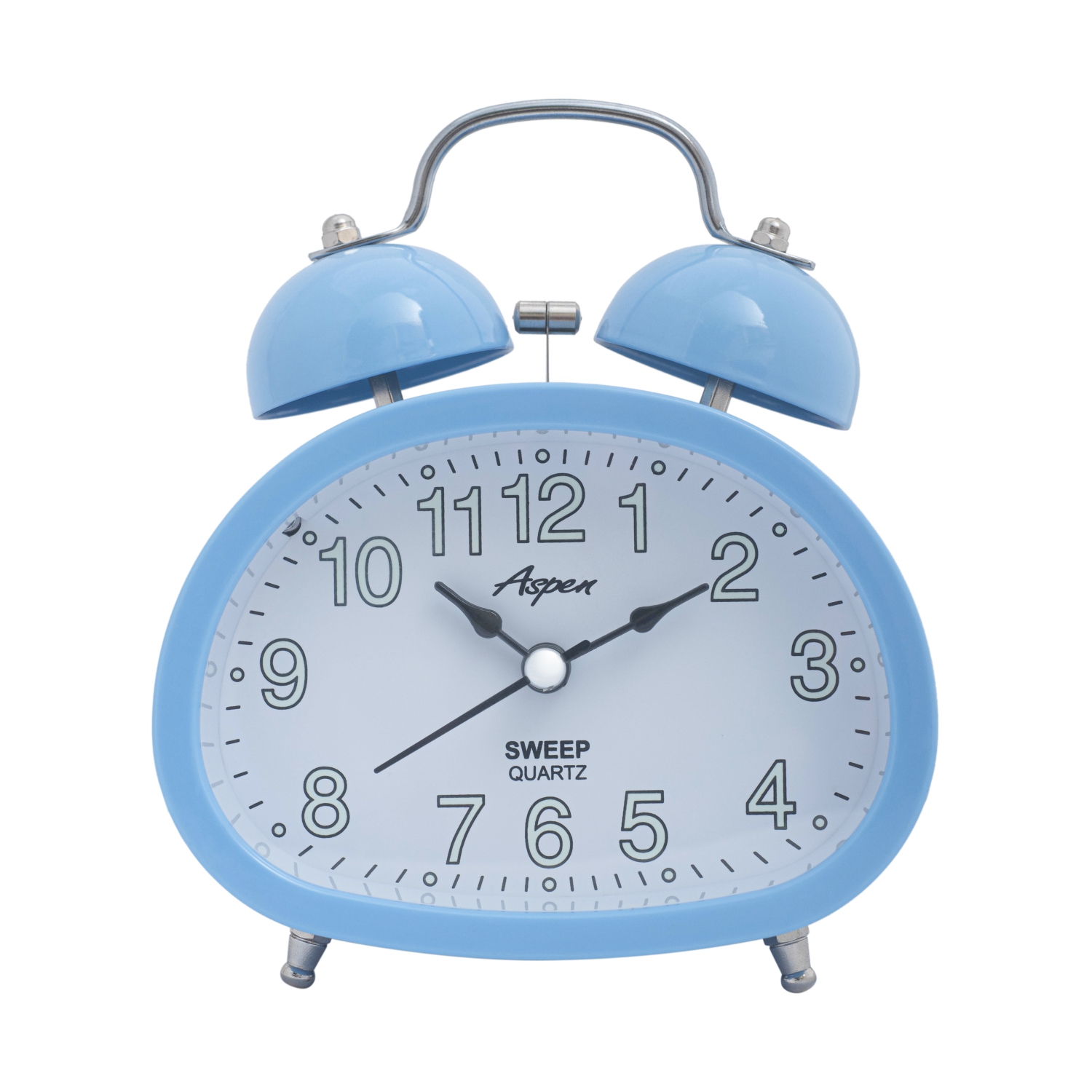 Réveille-matin analogique à deux cloches ovales et bruyantes pour adultes et enfants, rétroéclairage doux, réveil rétro pour grands pyjamas,