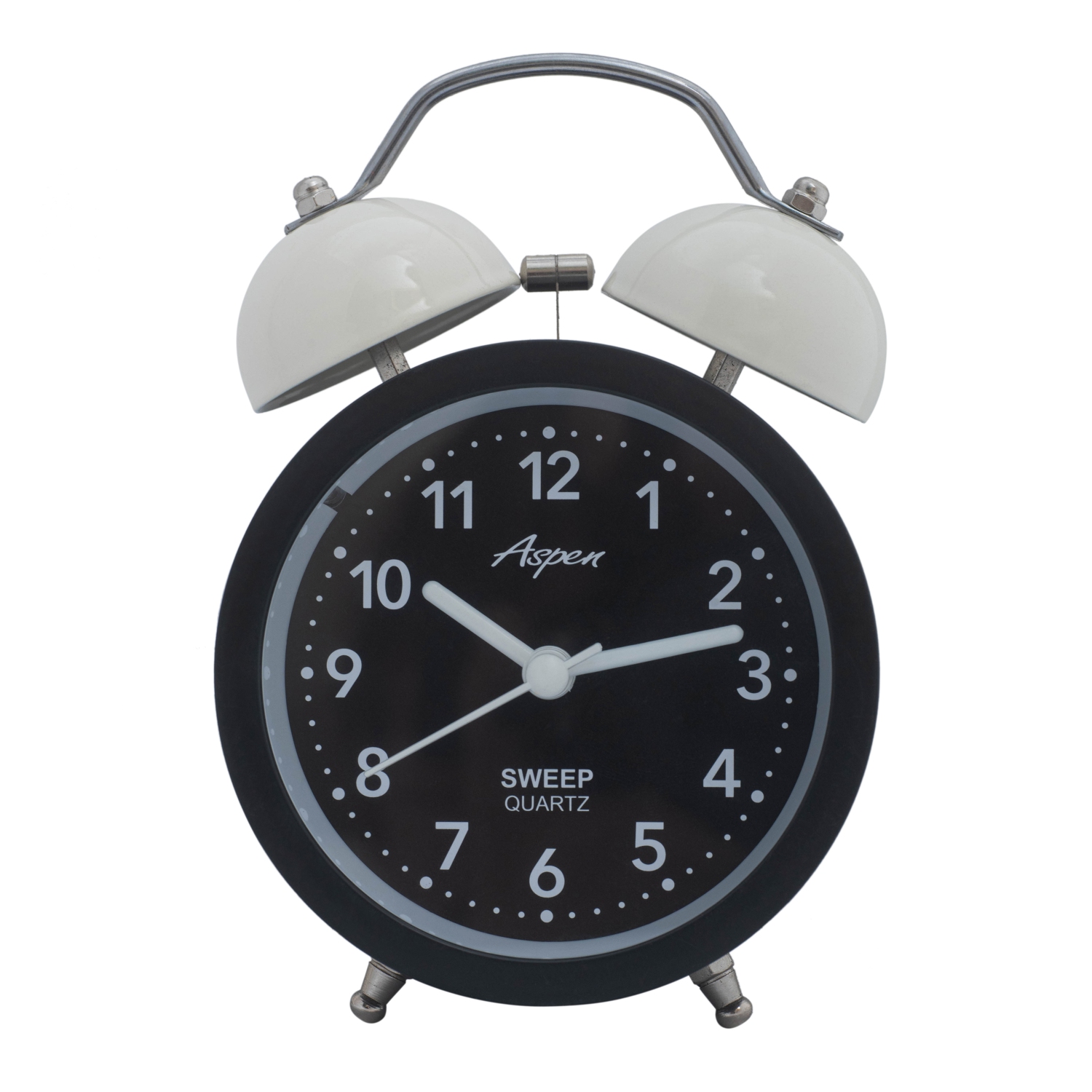 Réveille-matin analogique à deux cloches bruyantes pour adultes et enfants, rétroéclairage doux, réveil rétro pour grands pyjamas, alimentation par