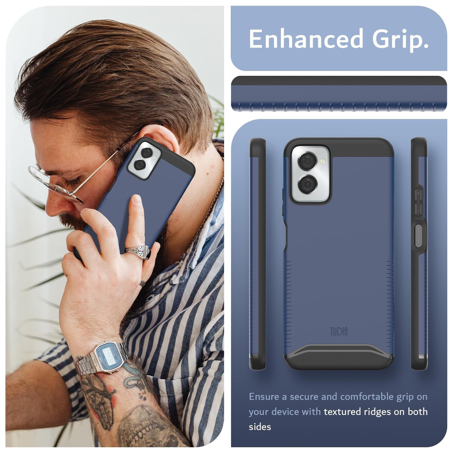 Étui double couche Merge de TUDIA pour Moto G Power 5G 2024 de Motorola - Indigo